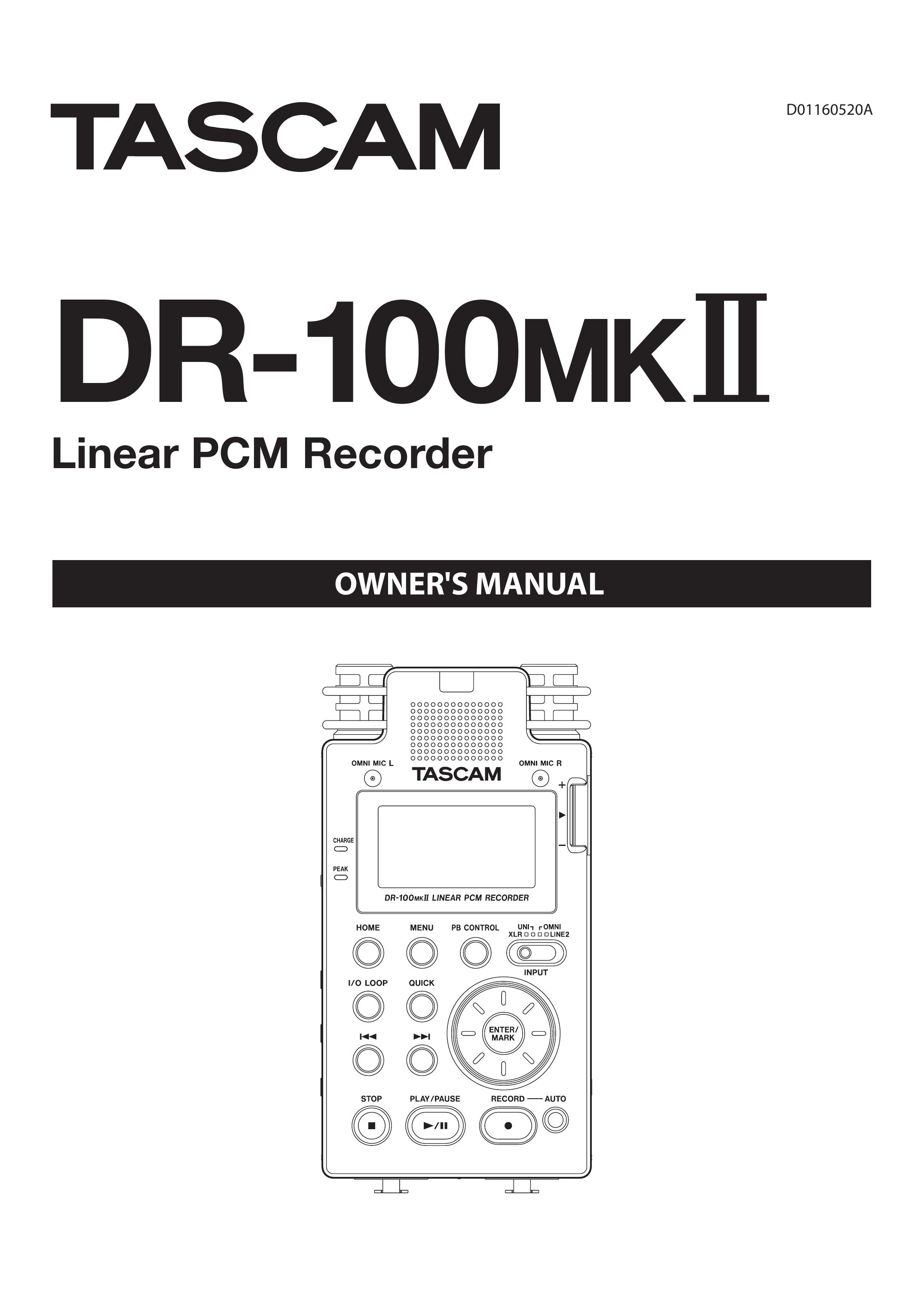 Tascam DR-100MKII Marine Radio User Manual