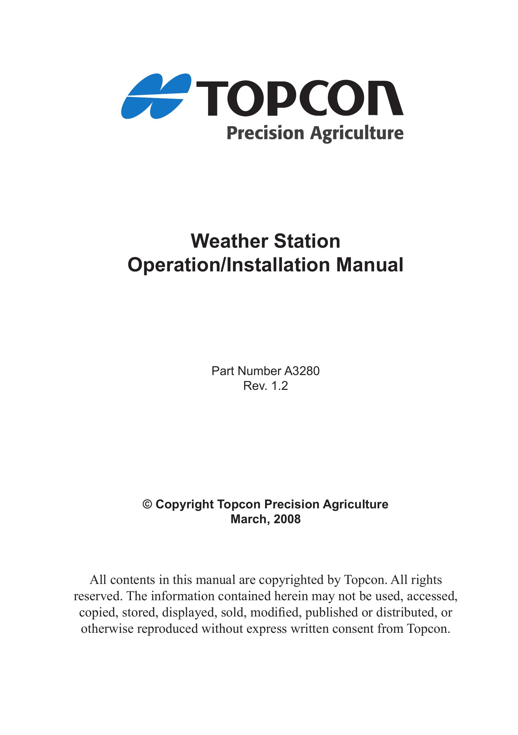 Topcon A3280 Marine Radio User Manual