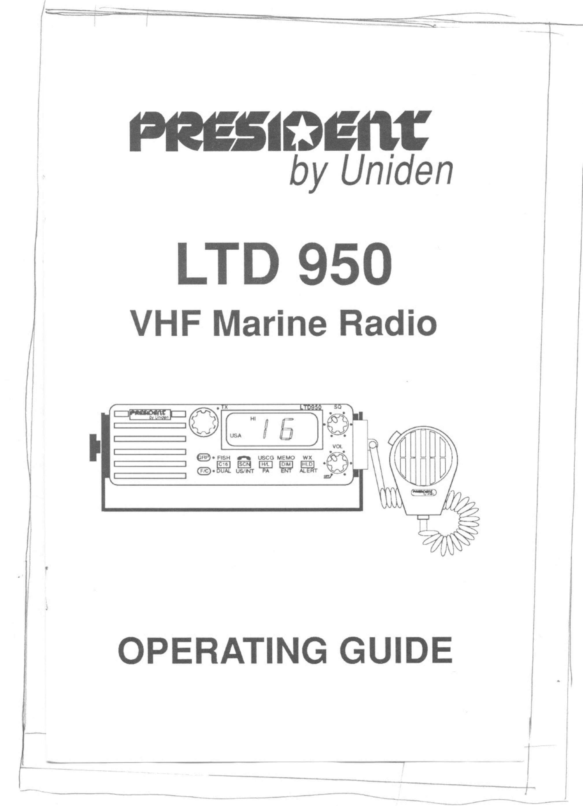 Uniden LTD 950 Marine Radio User Manual