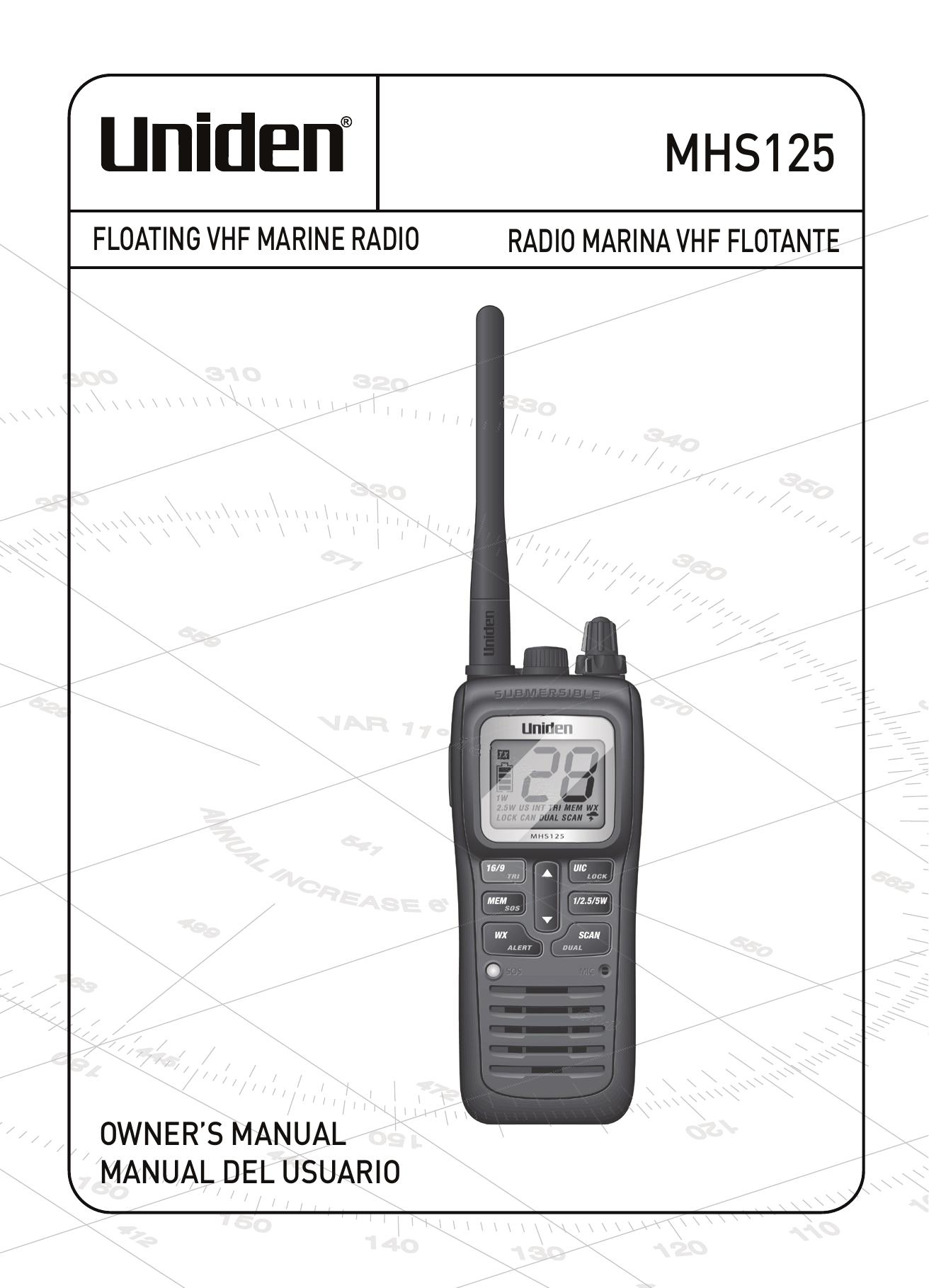Uniden MHS125 Marine Radio User Manual