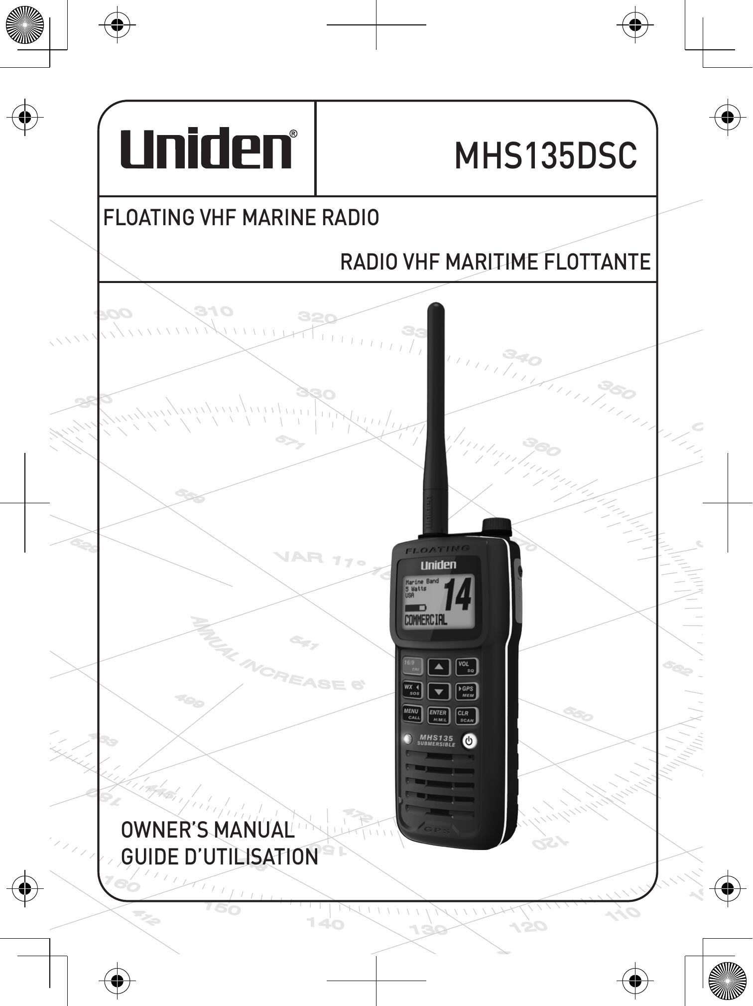 Uniden MHS135DSC Marine Radio User Manual
