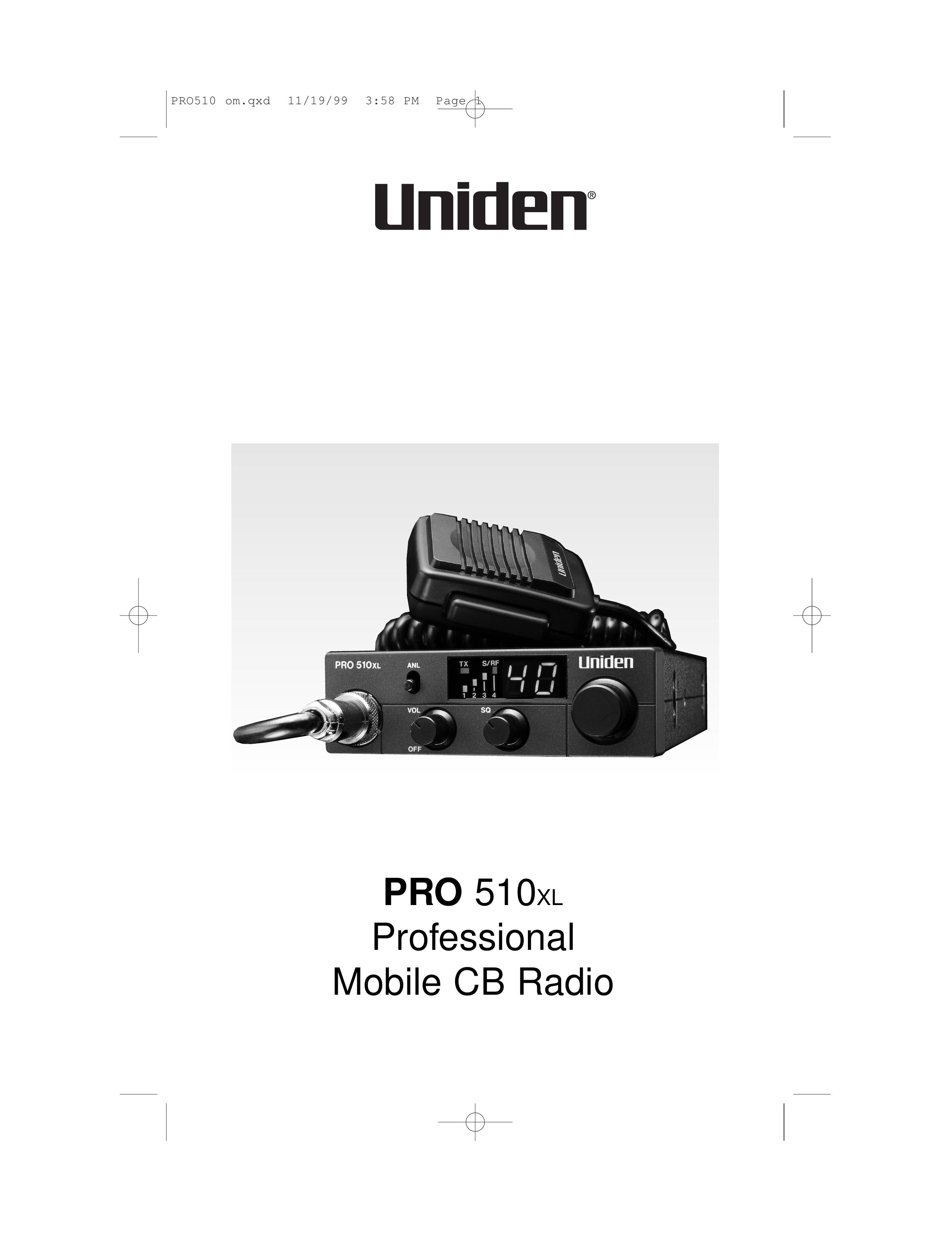 Uniden PRO 510XL Marine Radio User Manual