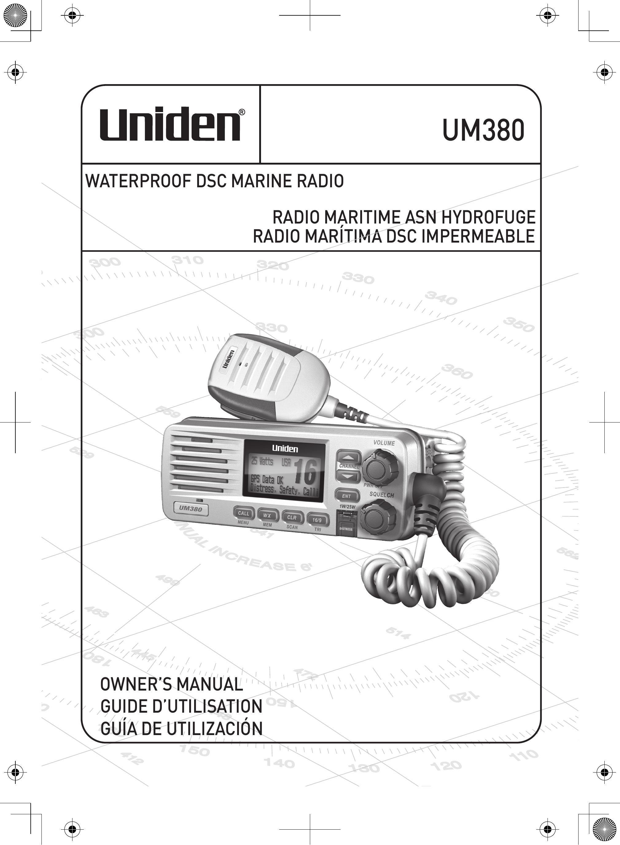 Uniden UM380 Marine Radio User Manual