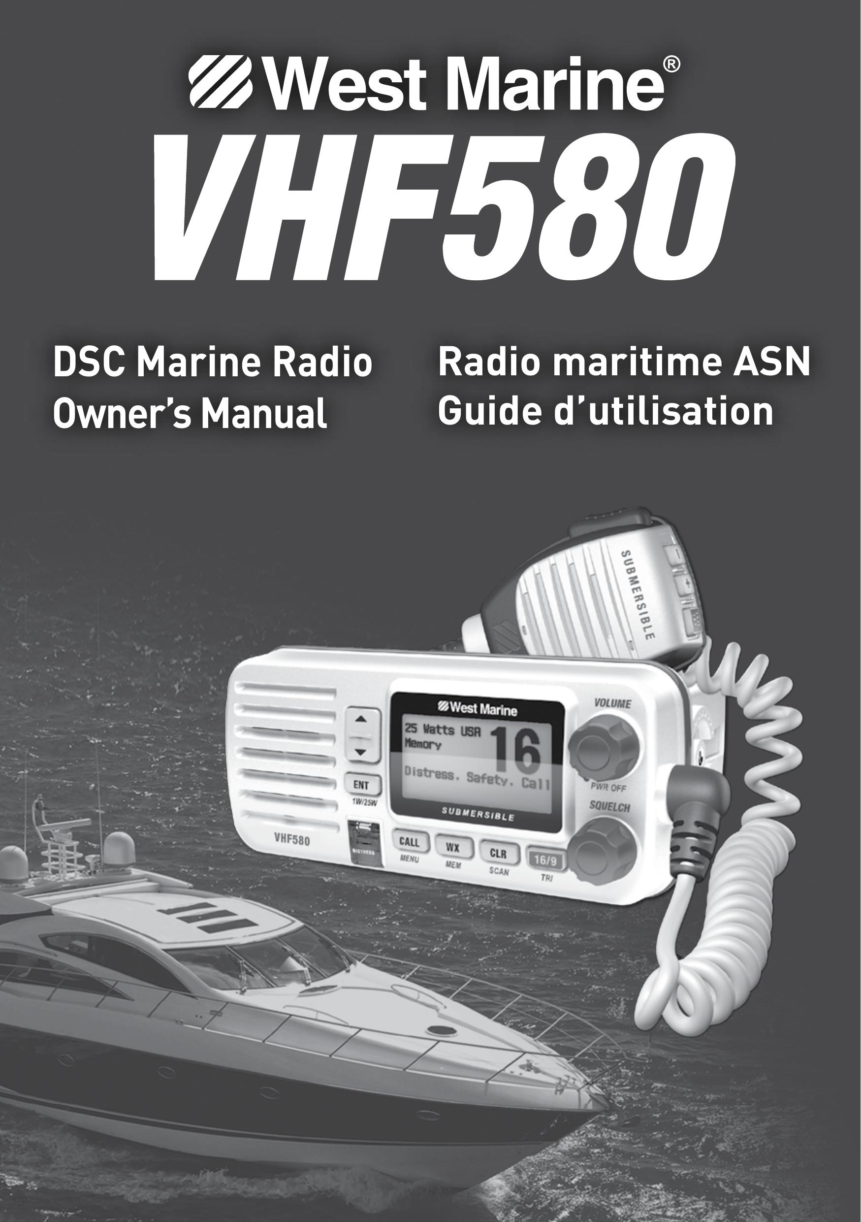 West Marine VHF580 Marine Radio User Manual