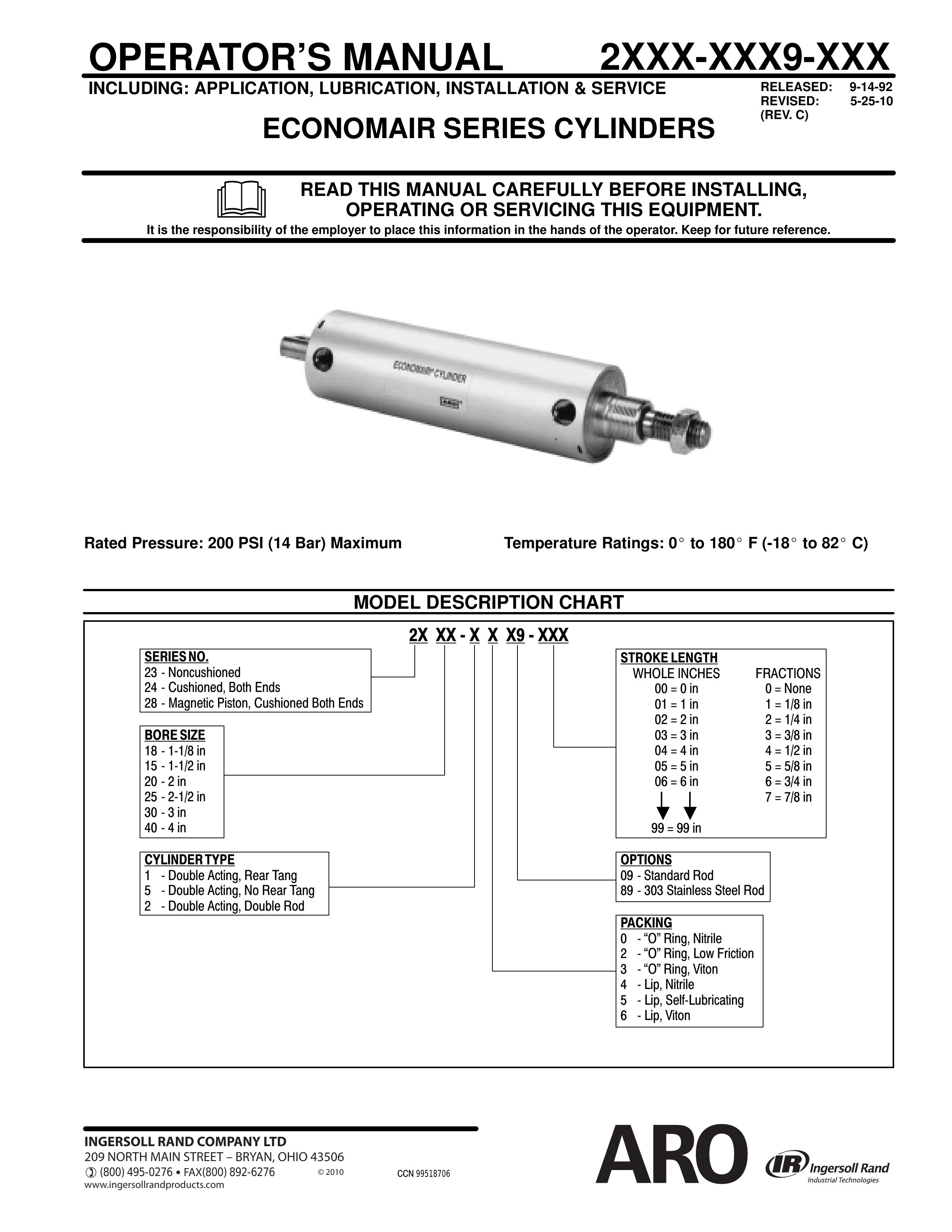 Ingersoll-Rand 2XXX-XXX9-XXX Marine Safety Devices User Manual