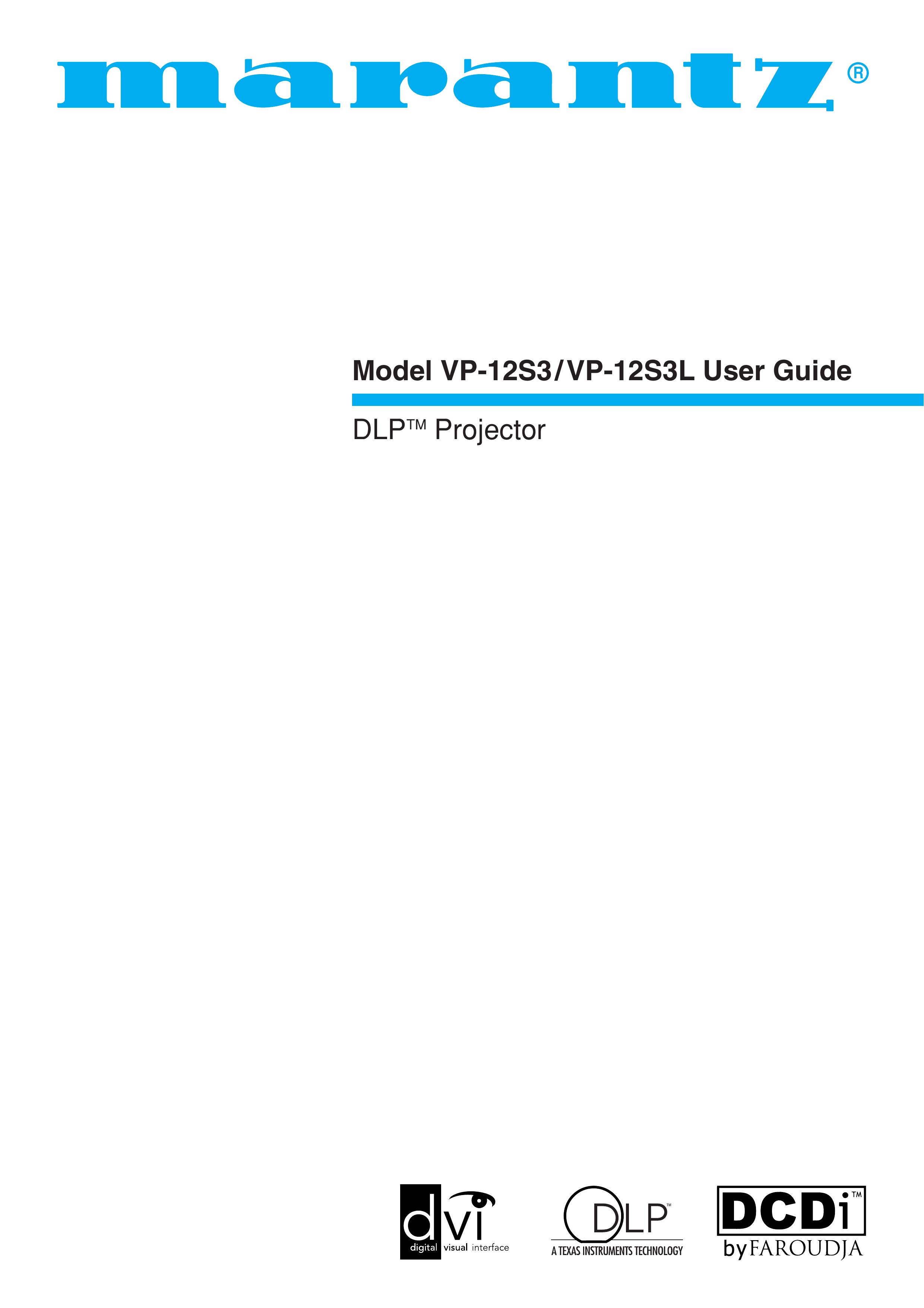 Marantz VP-12S3/VP-12S3L Marine Safety Devices User Manual