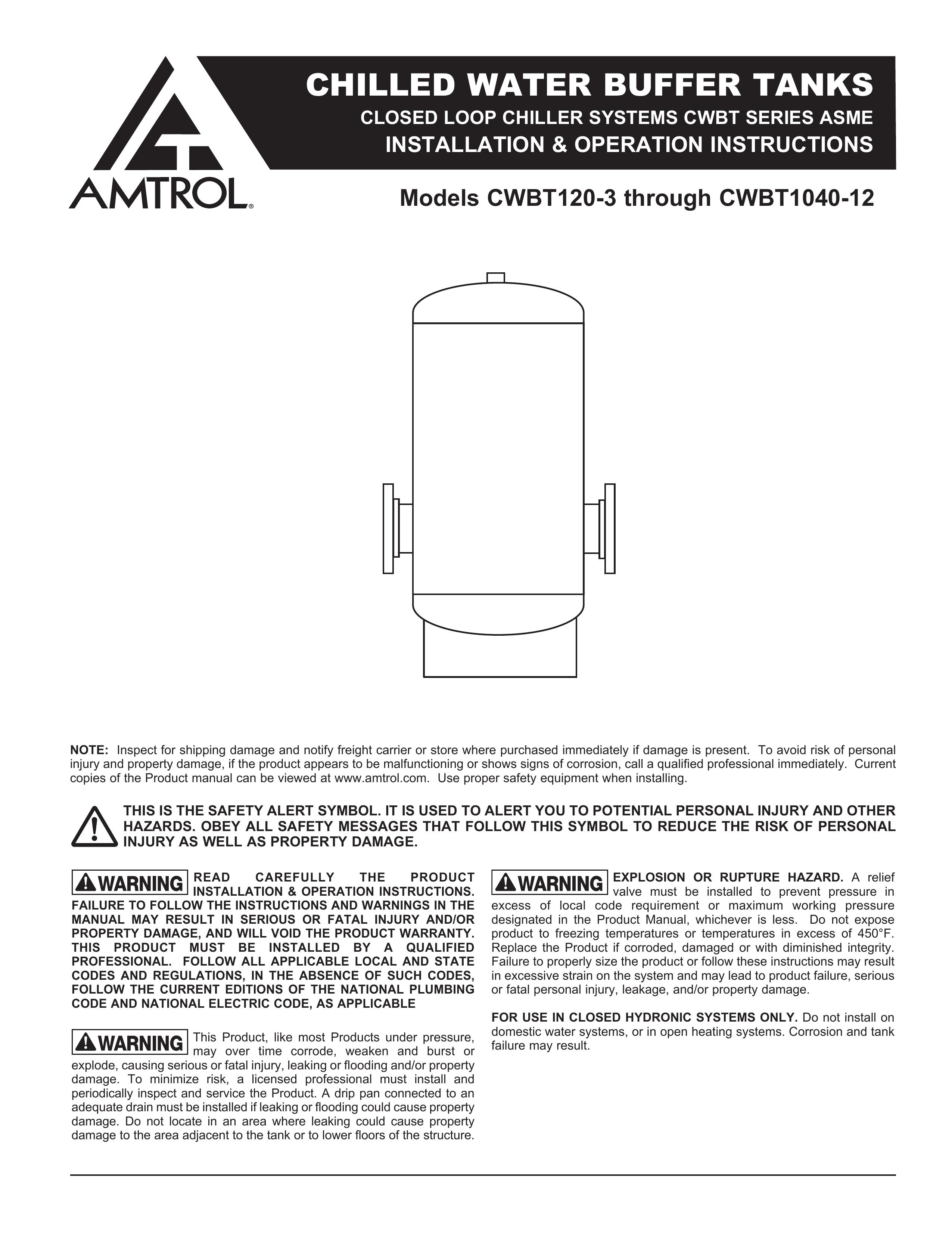 Amtrol CWBT1040-12 Marine Sanitation System User Manual