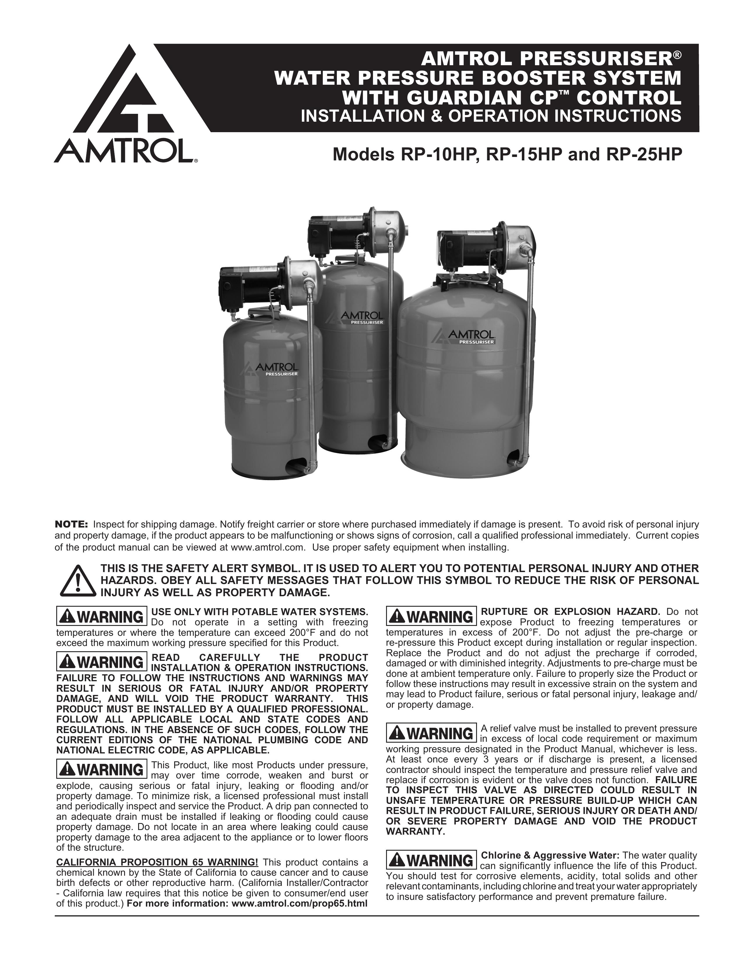 Amtrol RP-10HP Marine Sanitation System User Manual