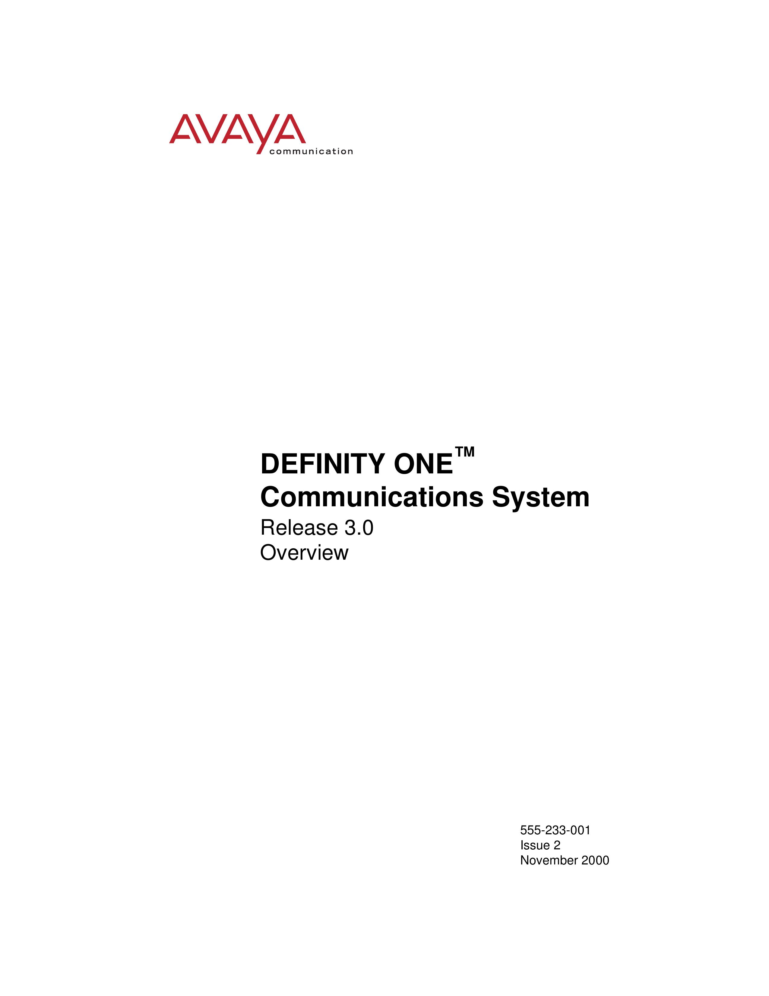 Avaya 555-233-001 Marine Sanitation System User Manual