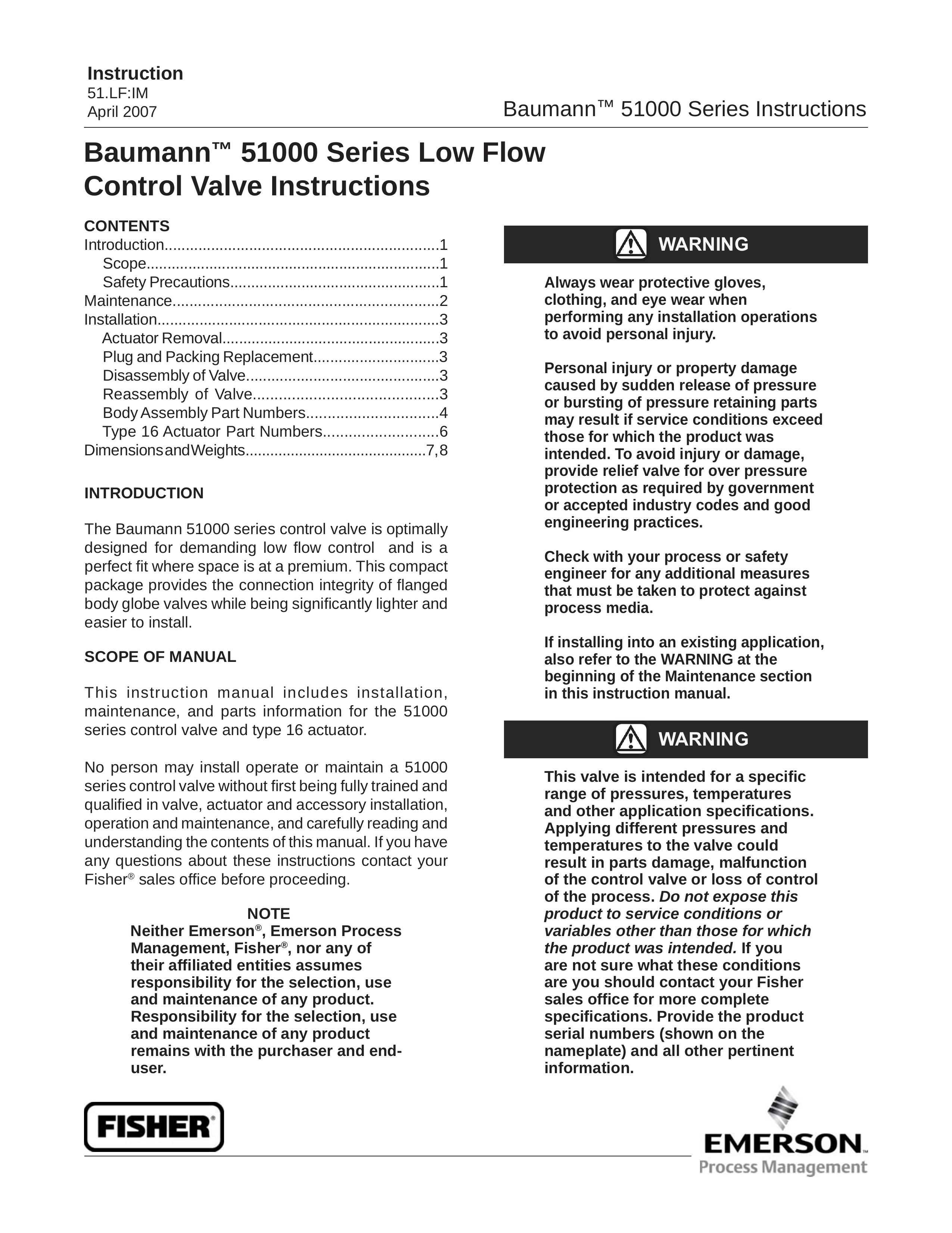 Emerson Process Management 51000 Marine Sanitation System User Manual