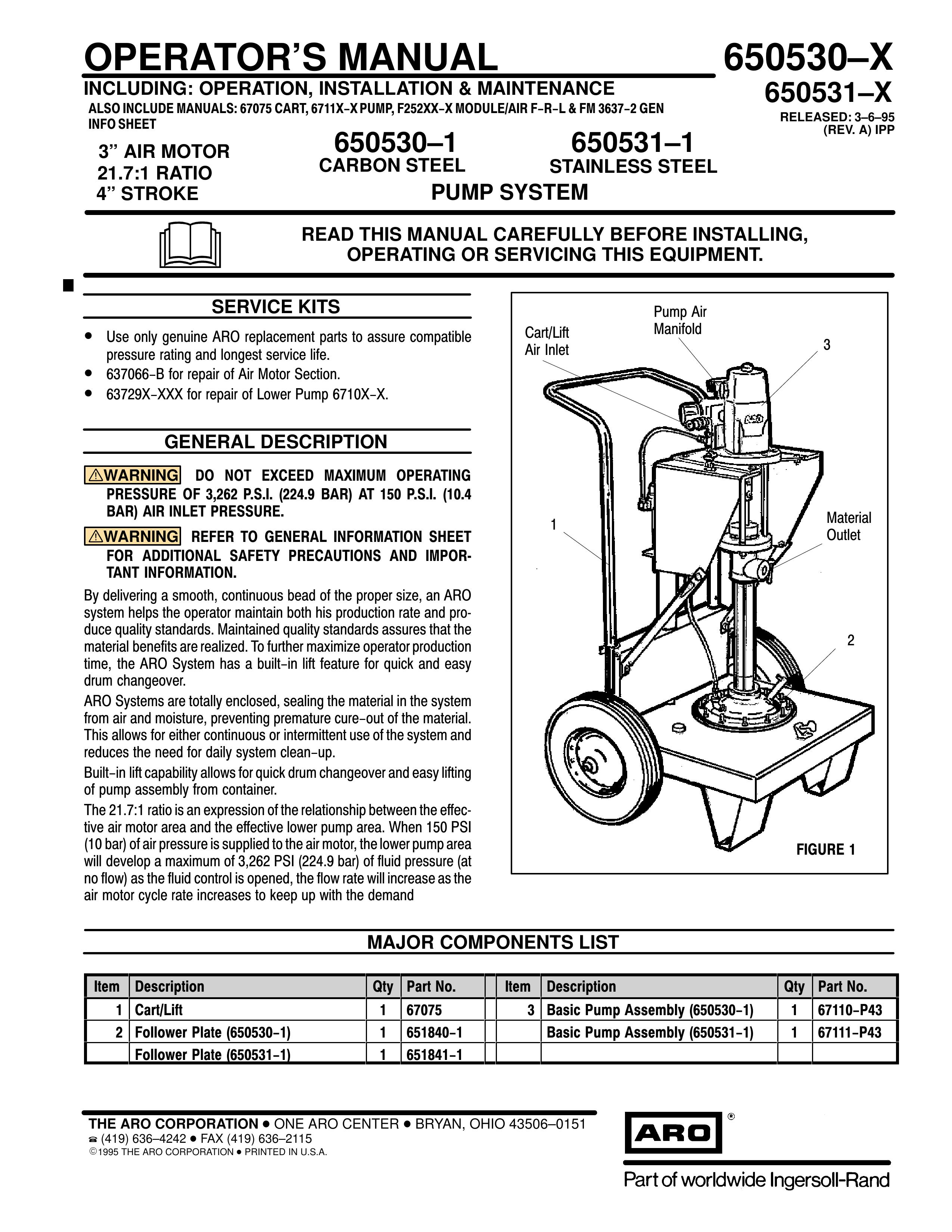 Ingersoll-Rand 650531-1 Marine Sanitation System User Manual