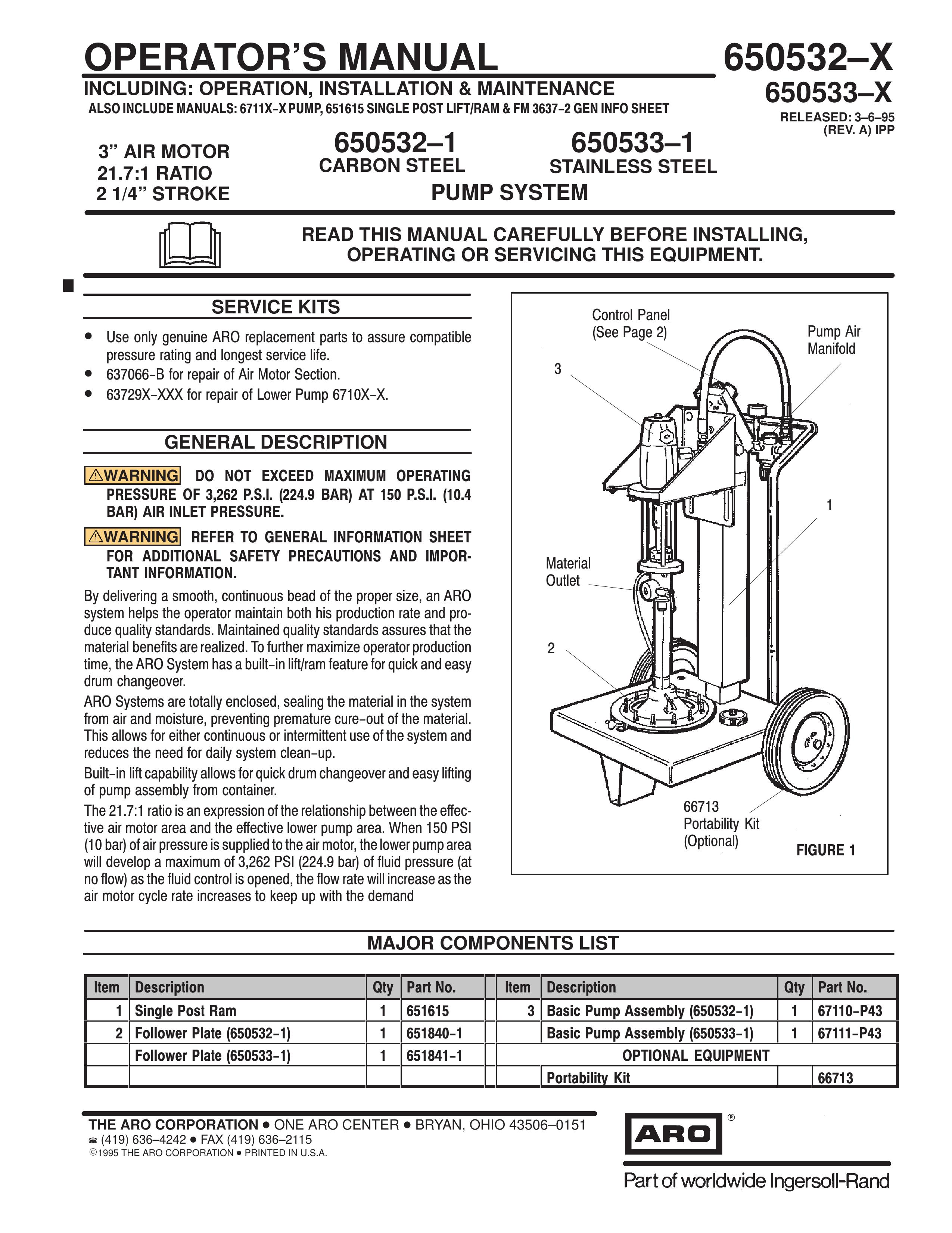 Ingersoll-Rand 650532-1 Marine Sanitation System User Manual