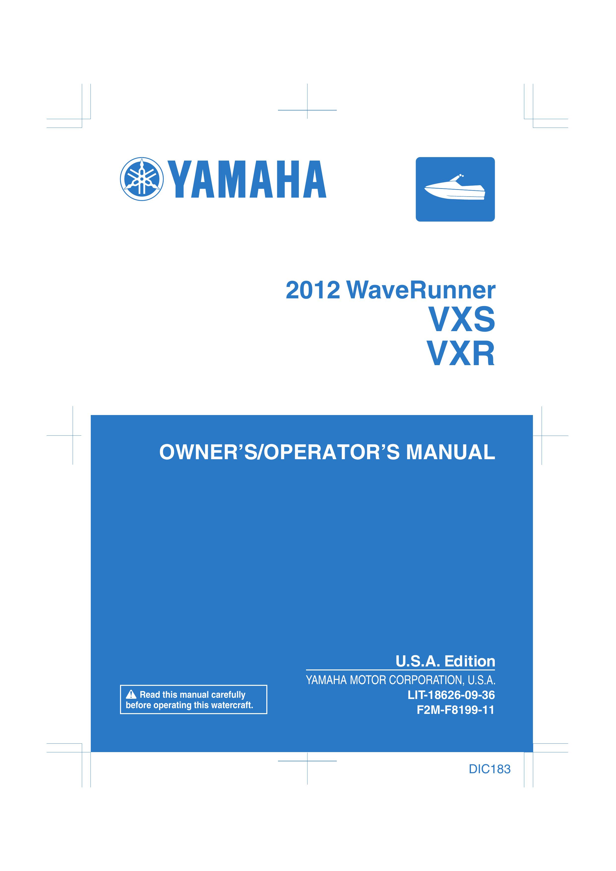 Yamaha VXR Marine Sanitation System User Manual