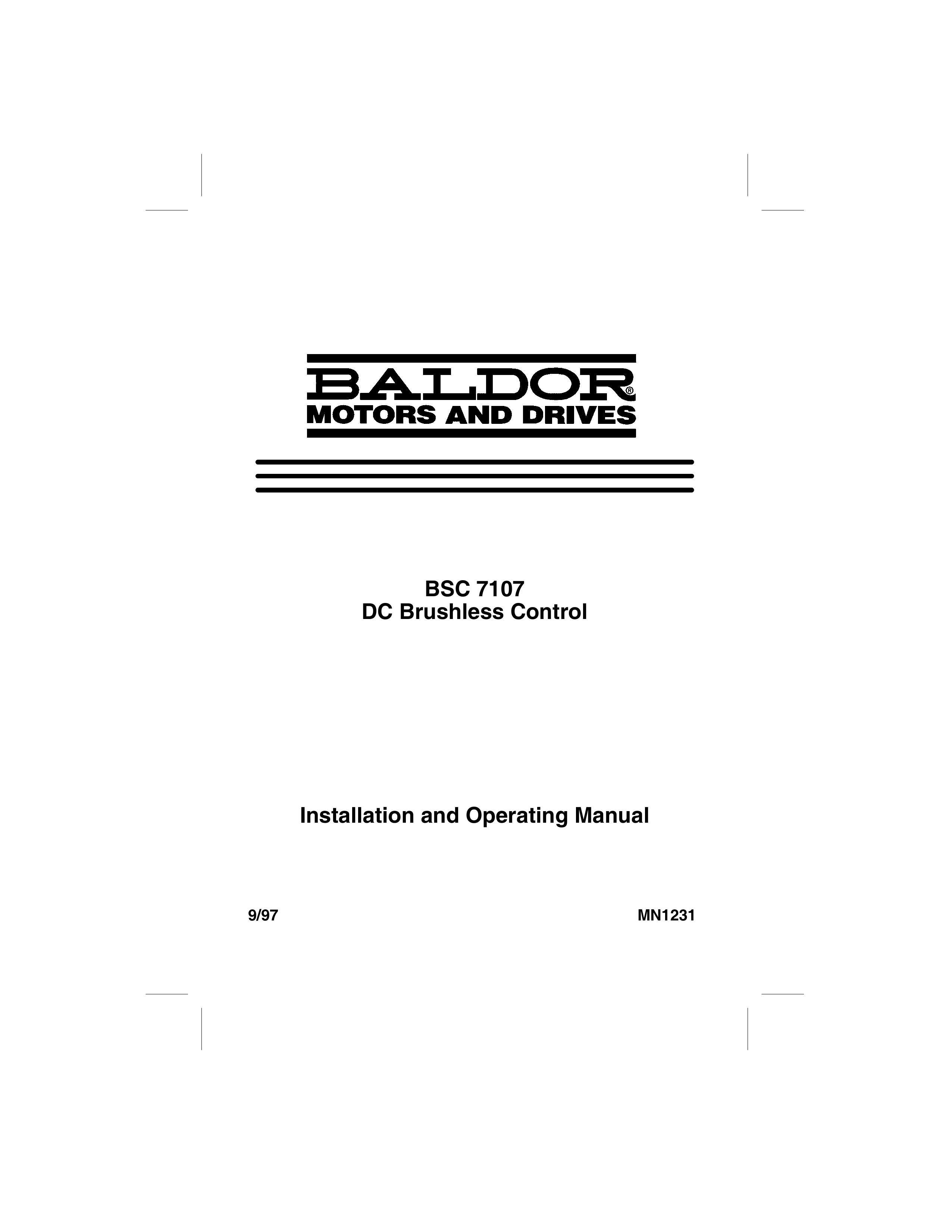 Baldor BSC 7107 DC Outboard Motor User Manual