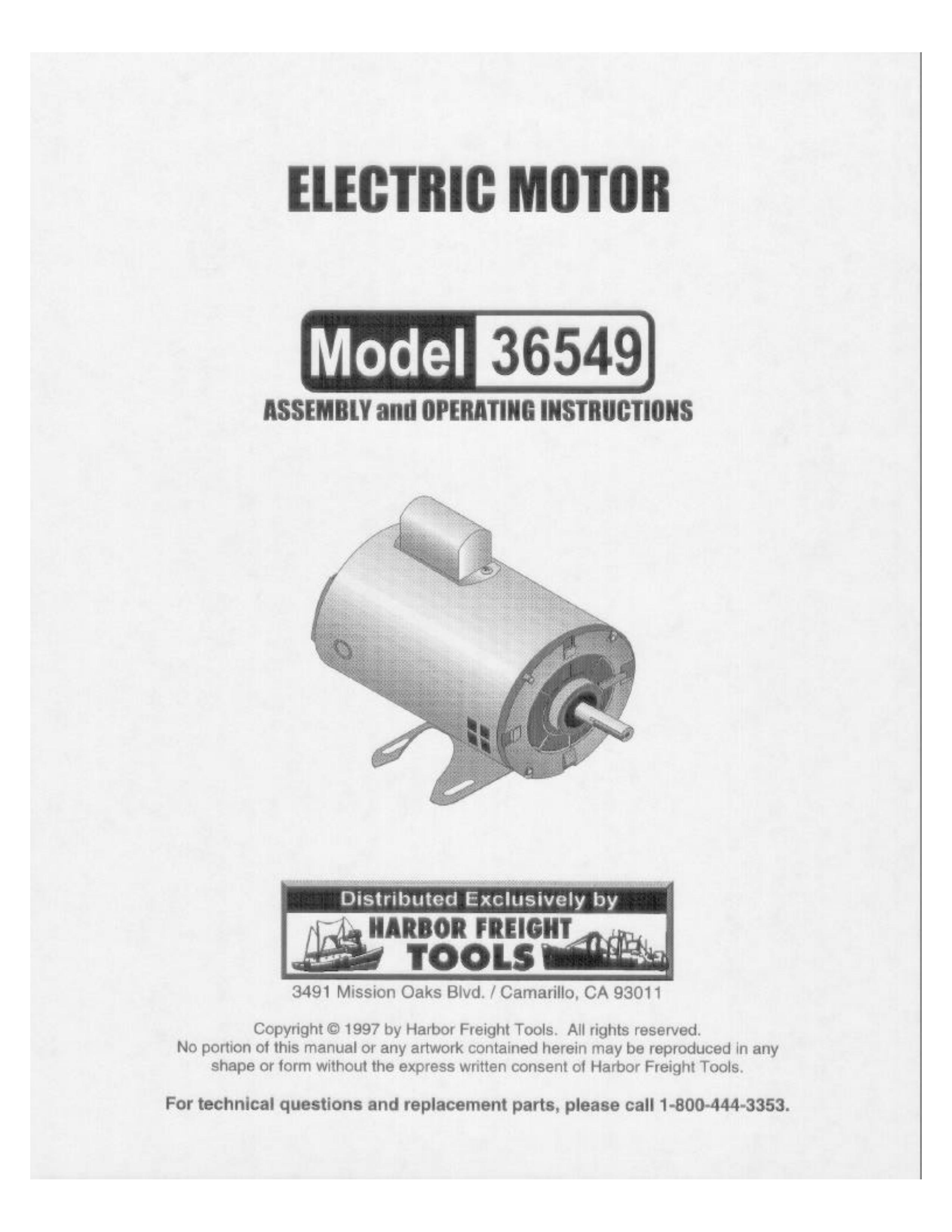 Harbor Freight Tools 36549 Outboard Motor User Manual