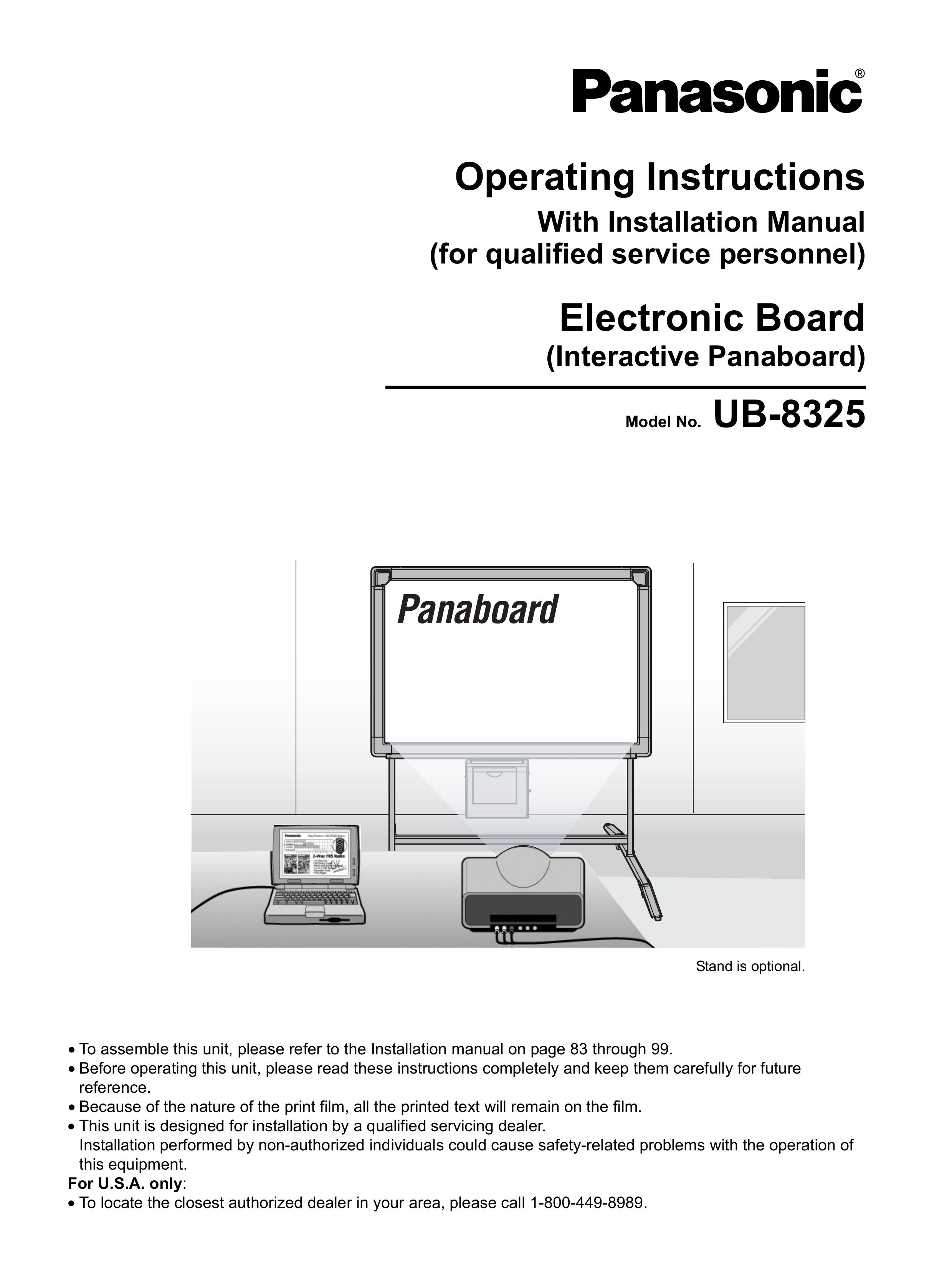 Panasonic UB-8325 Outboard Motor User Manual