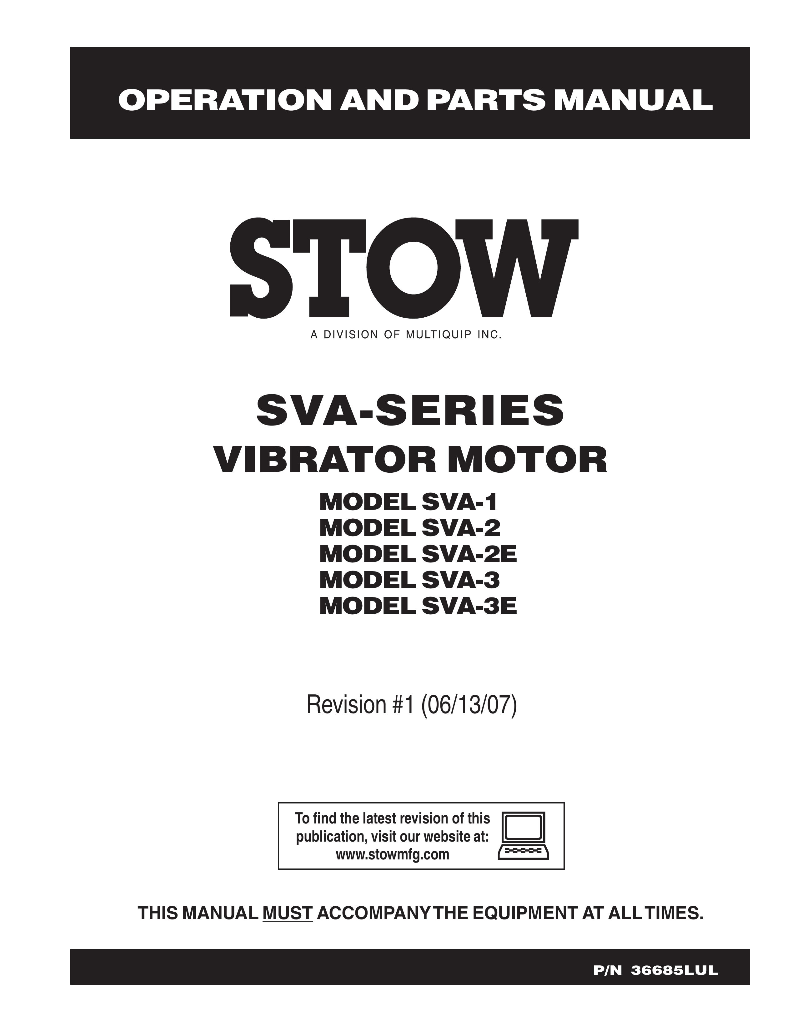 Stow SVA-3E Outboard Motor User Manual