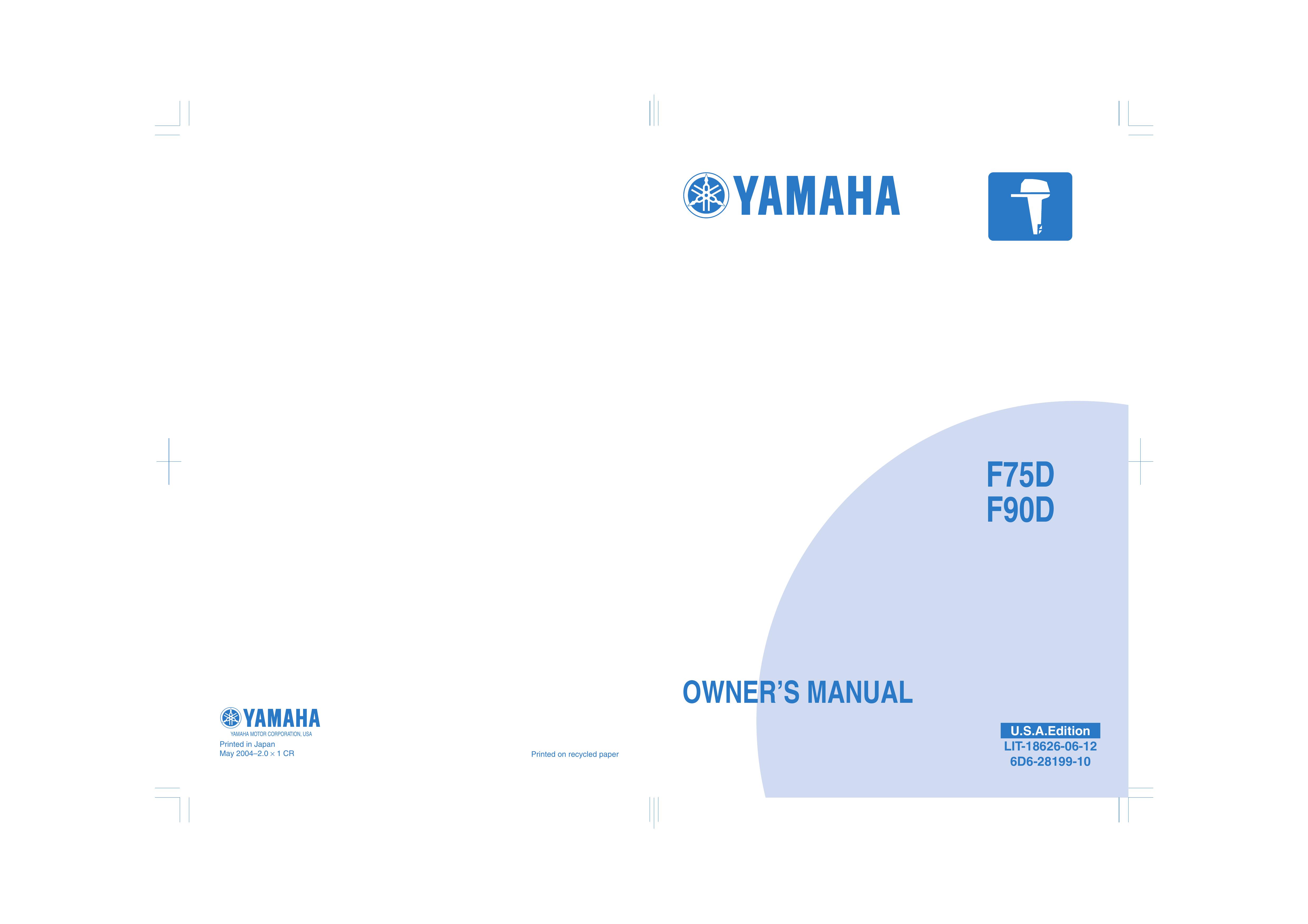 Yamaha 6D6-28199-10 Outboard Motor User Manual