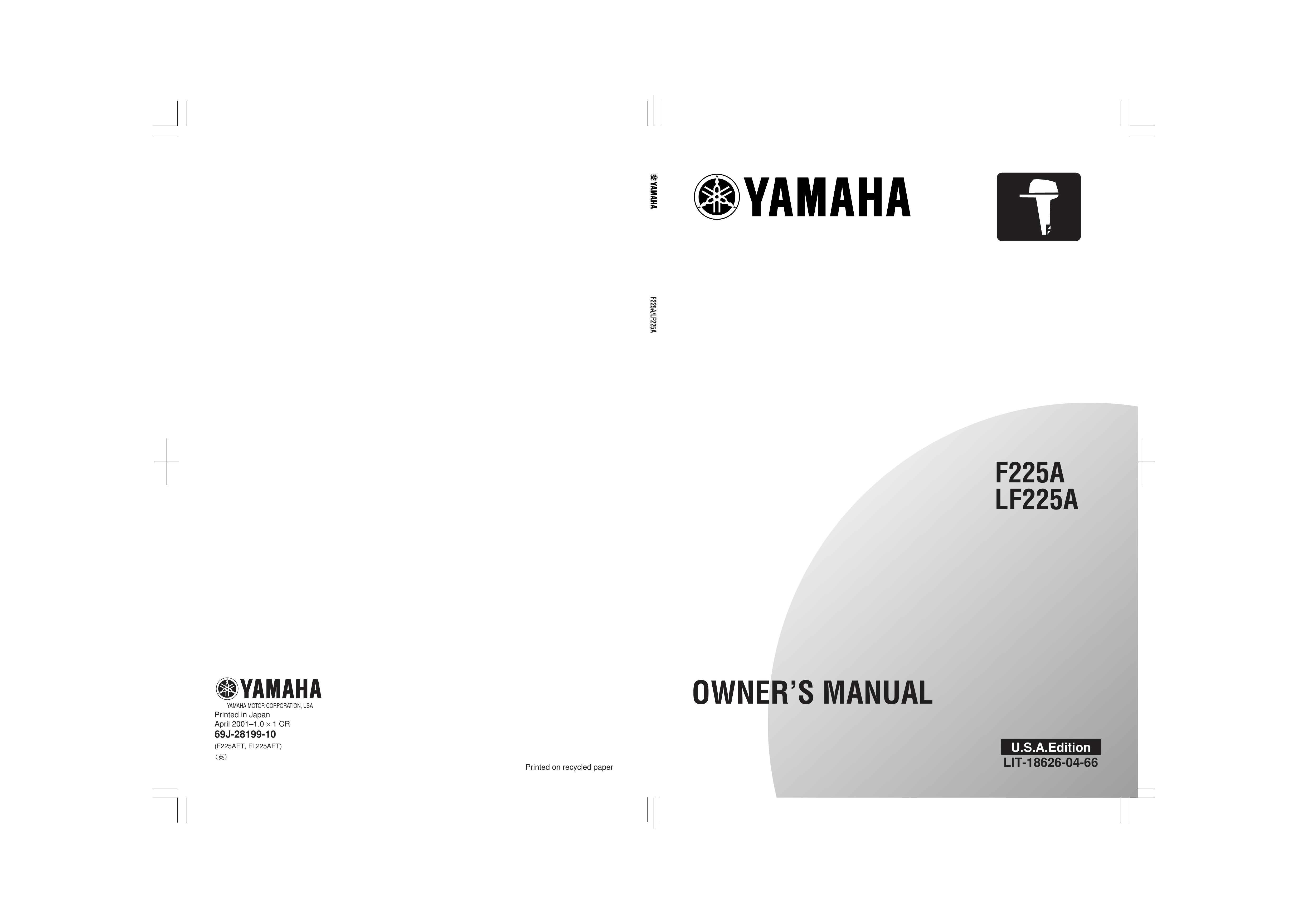 Yamaha F225A Outboard Motor User Manual