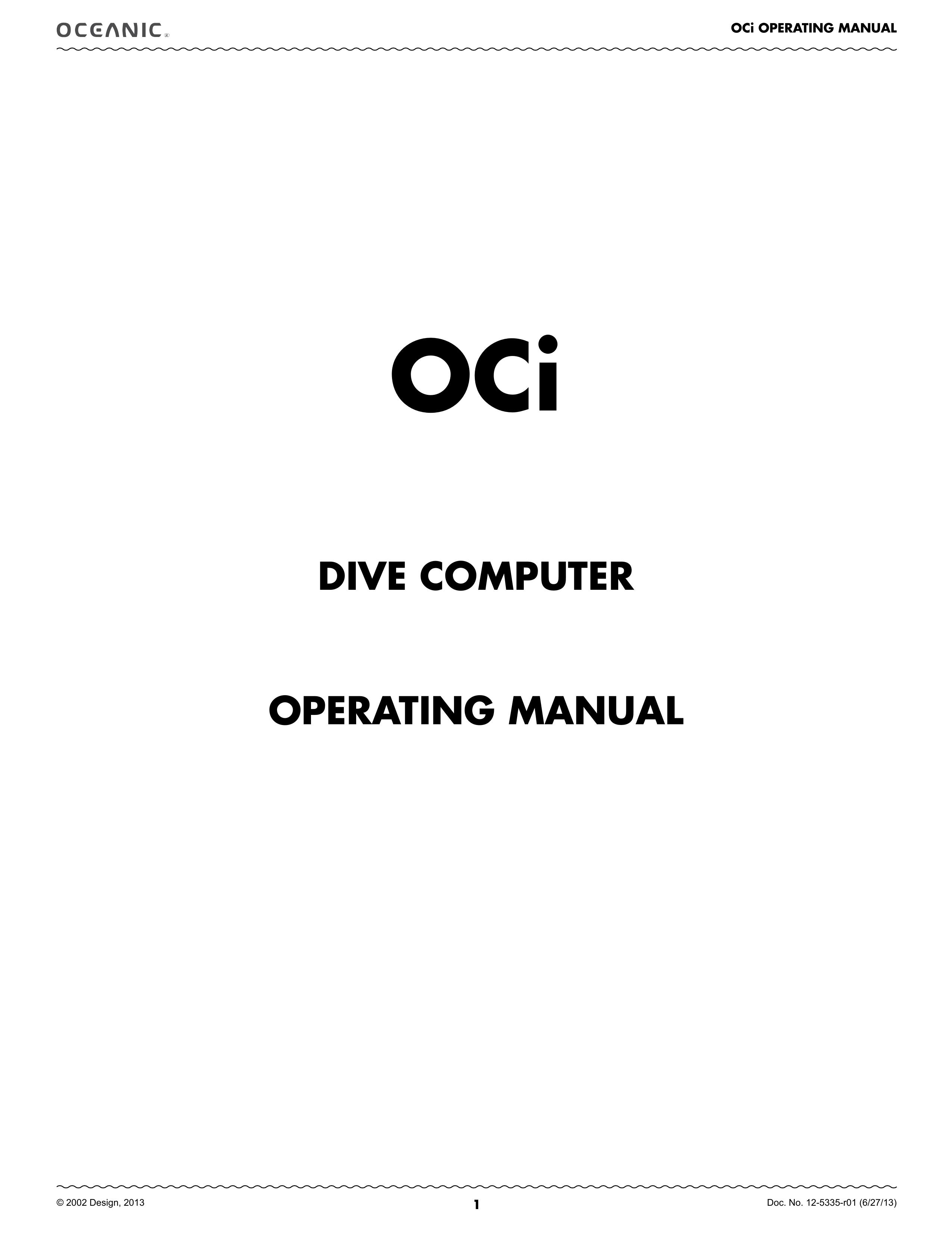 Oceanic 04-8791-07 Scuba Diving Equipment User Manual