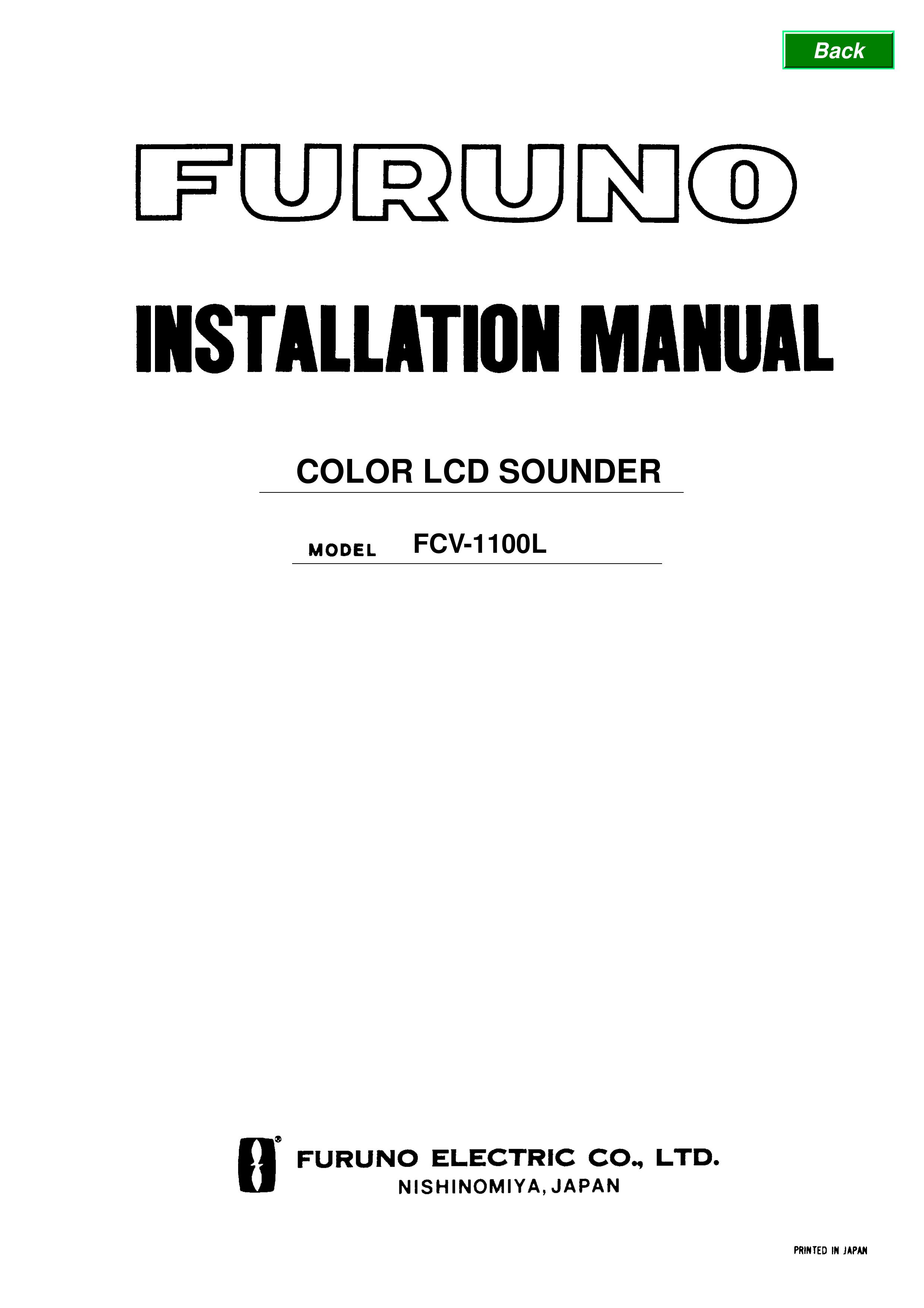 Furuno B042-004 SONAR User Manual