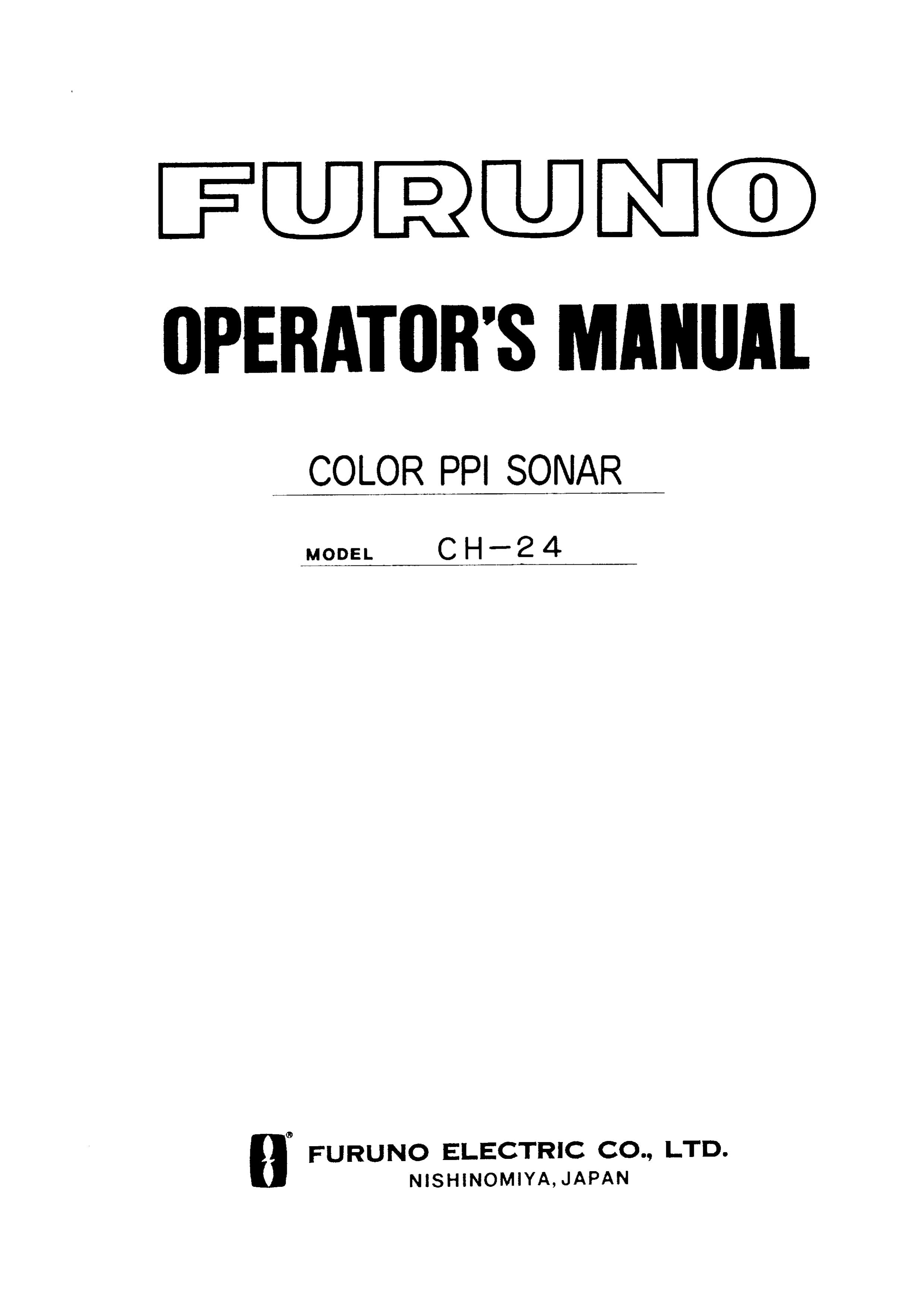 Furuno CH-24 SONAR User Manual