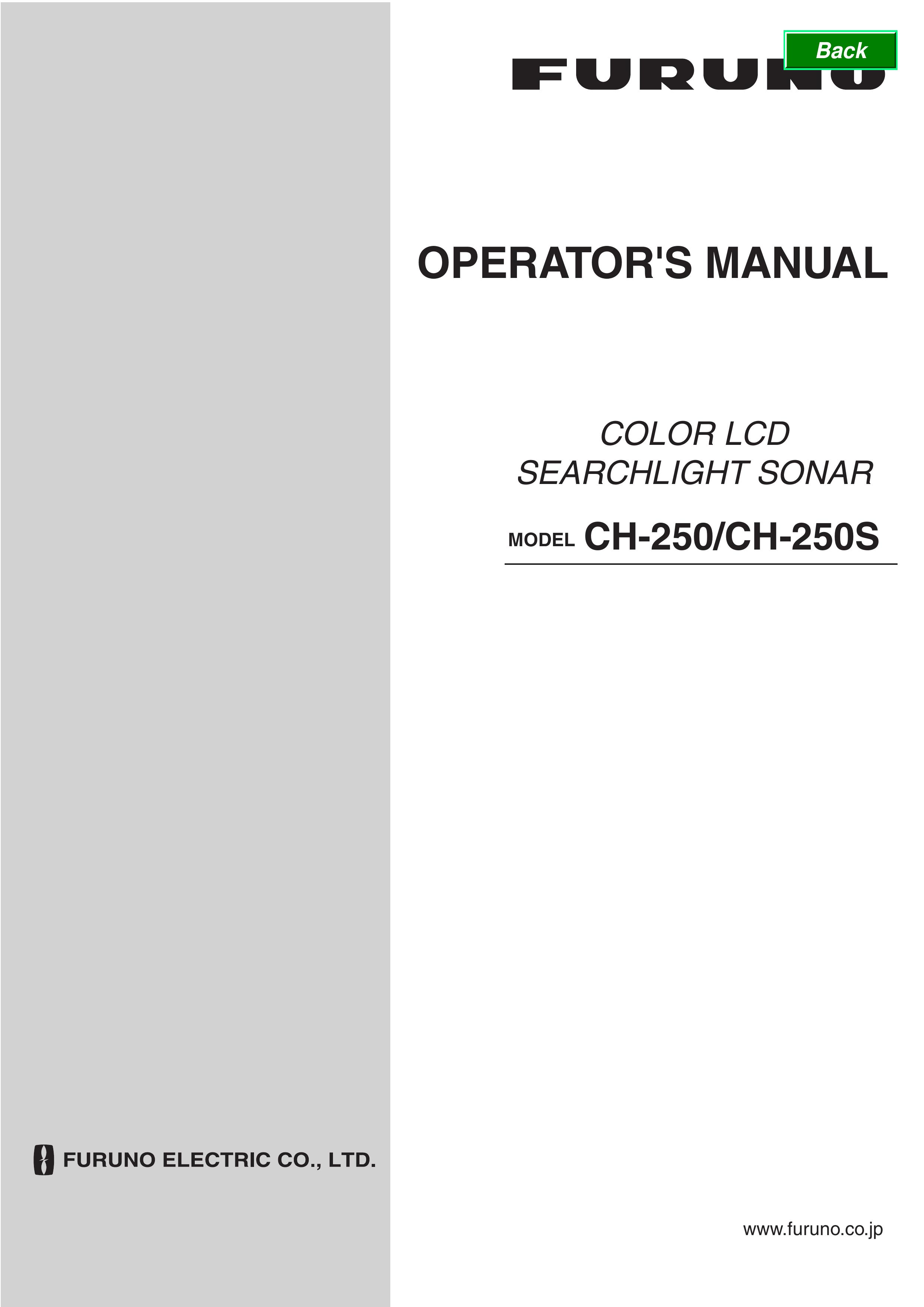 Furuno CH-250 SONAR User Manual