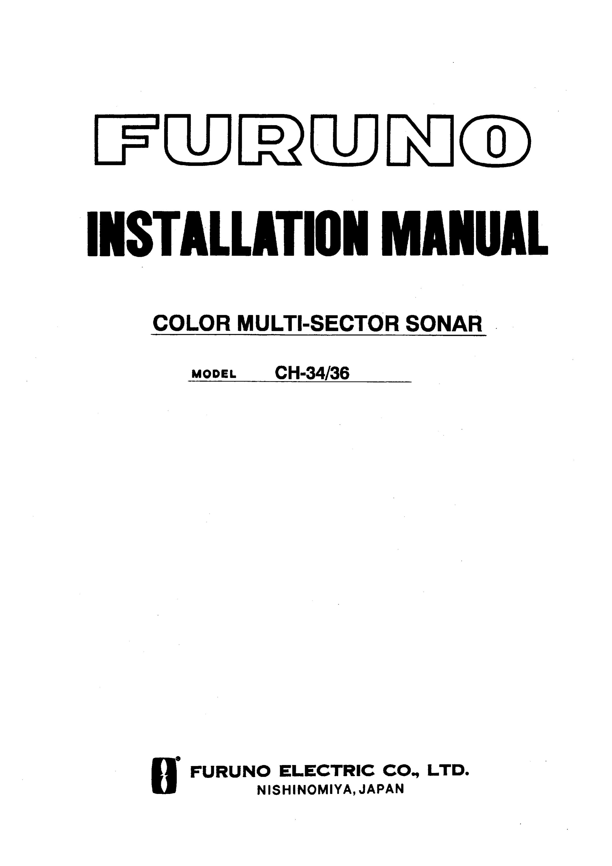 Furuno CH-34/36 SONAR User Manual