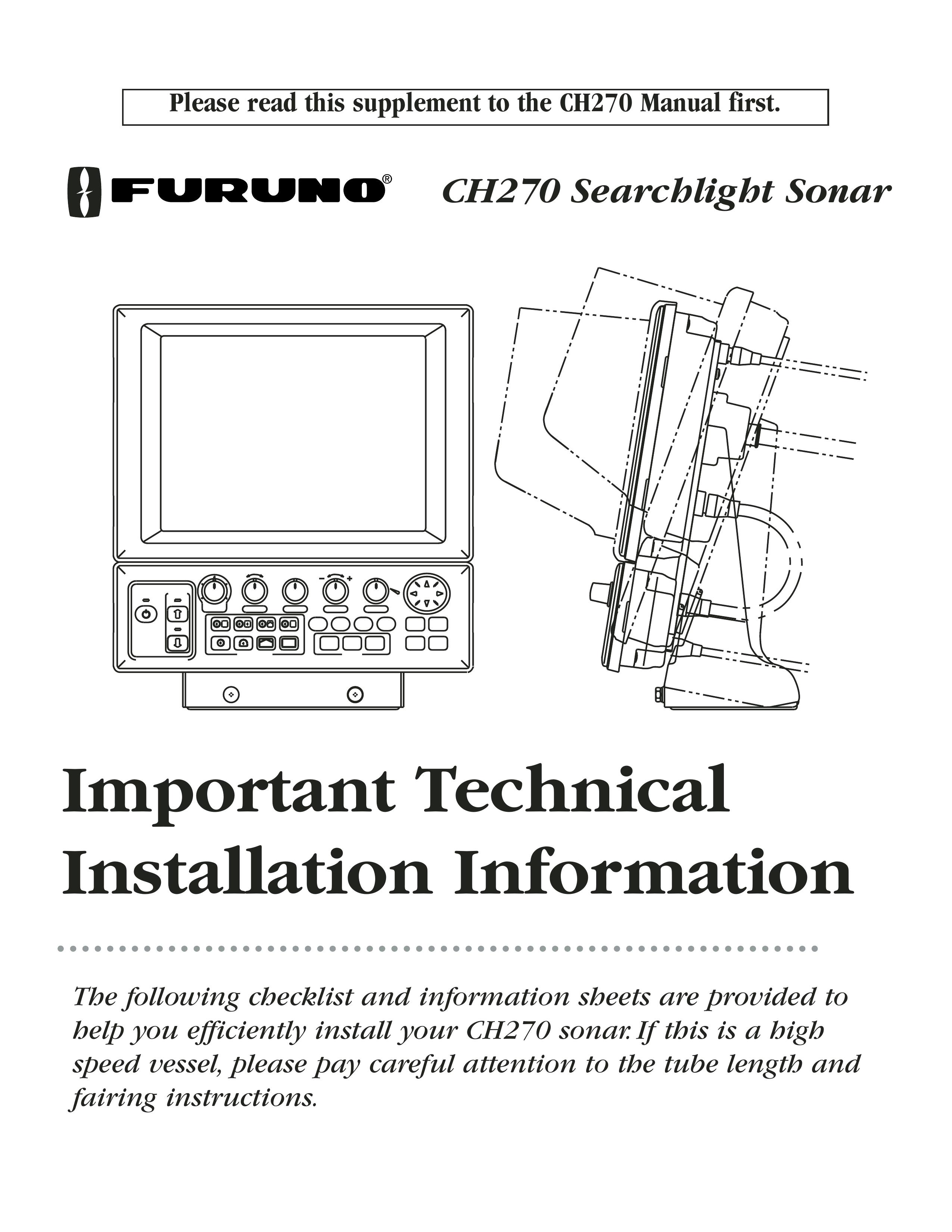 Furuno CH270 SONAR User Manual