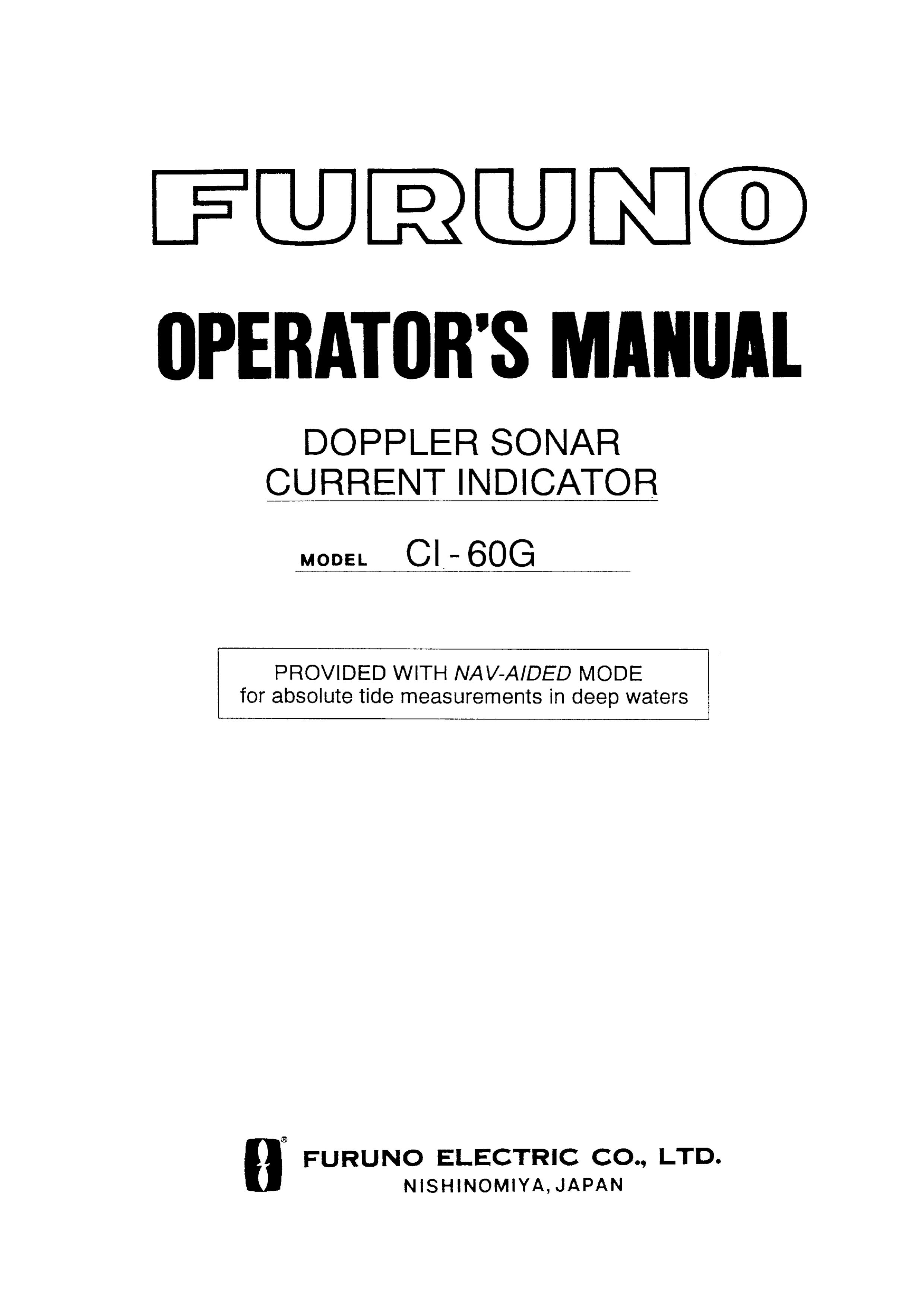 Furuno CI-60G SONAR User Manual