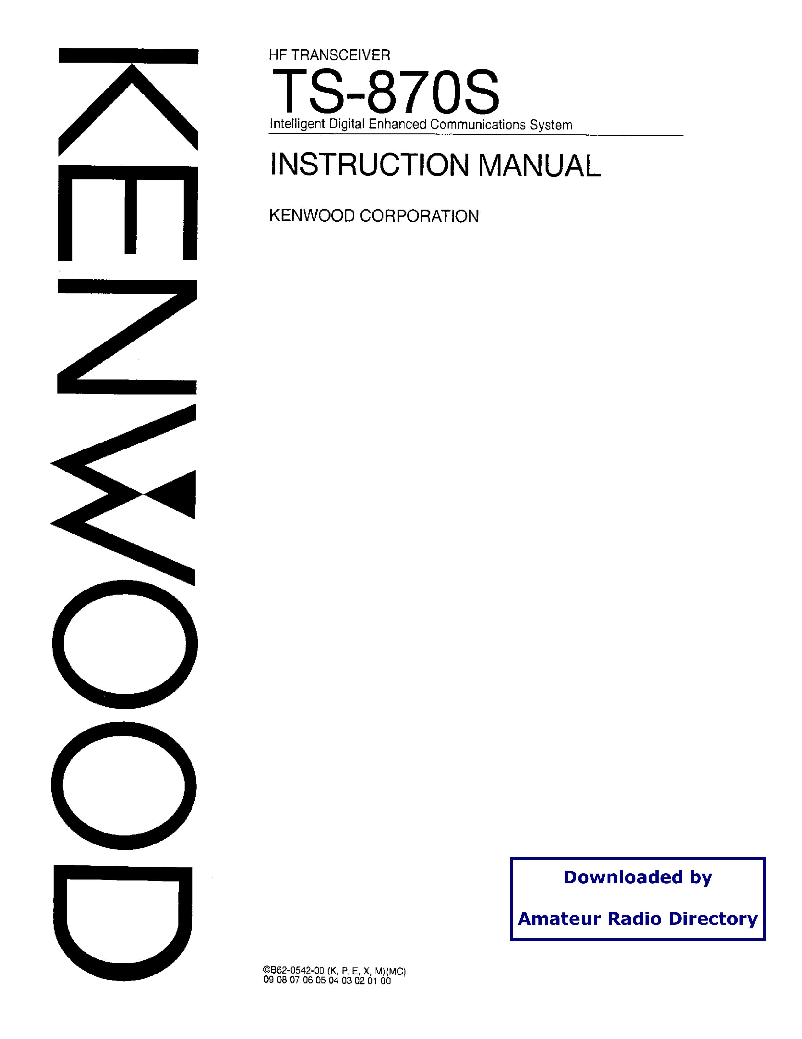 Kenwood TS-870S SONAR User Manual