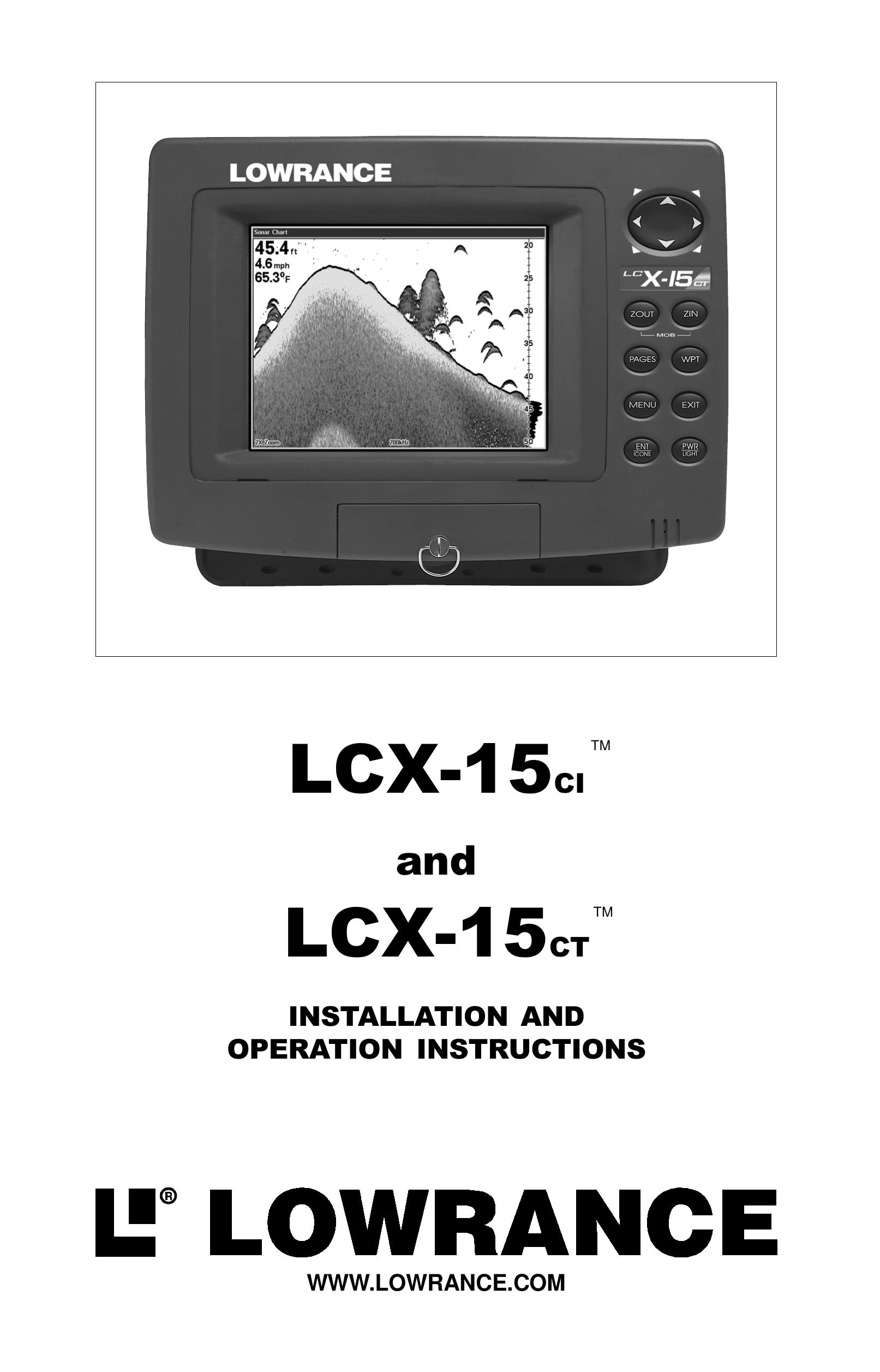 Lowrance electronic LCX-15CT SONAR User Manual