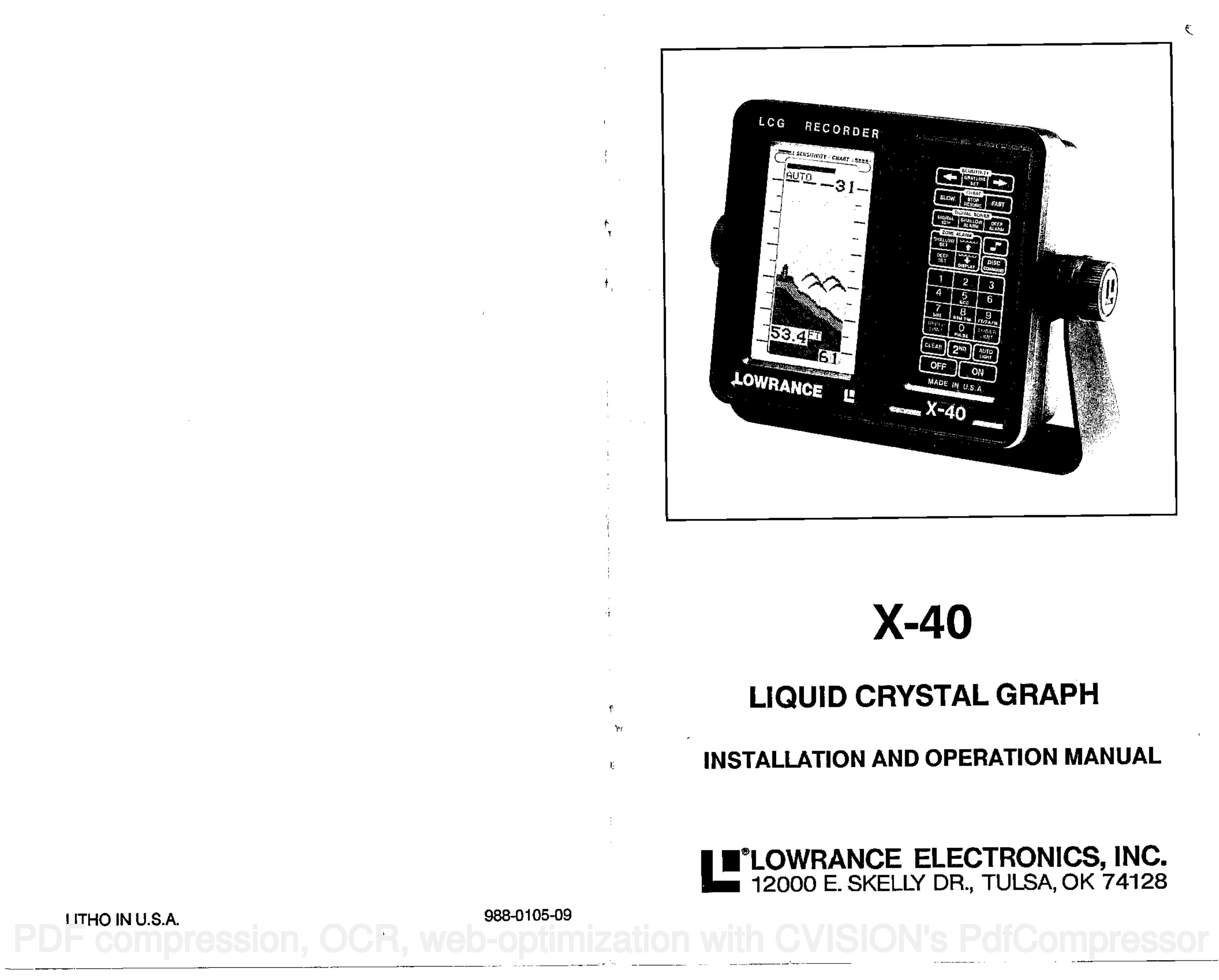 Lowrance electronic X-40 SONAR User Manual