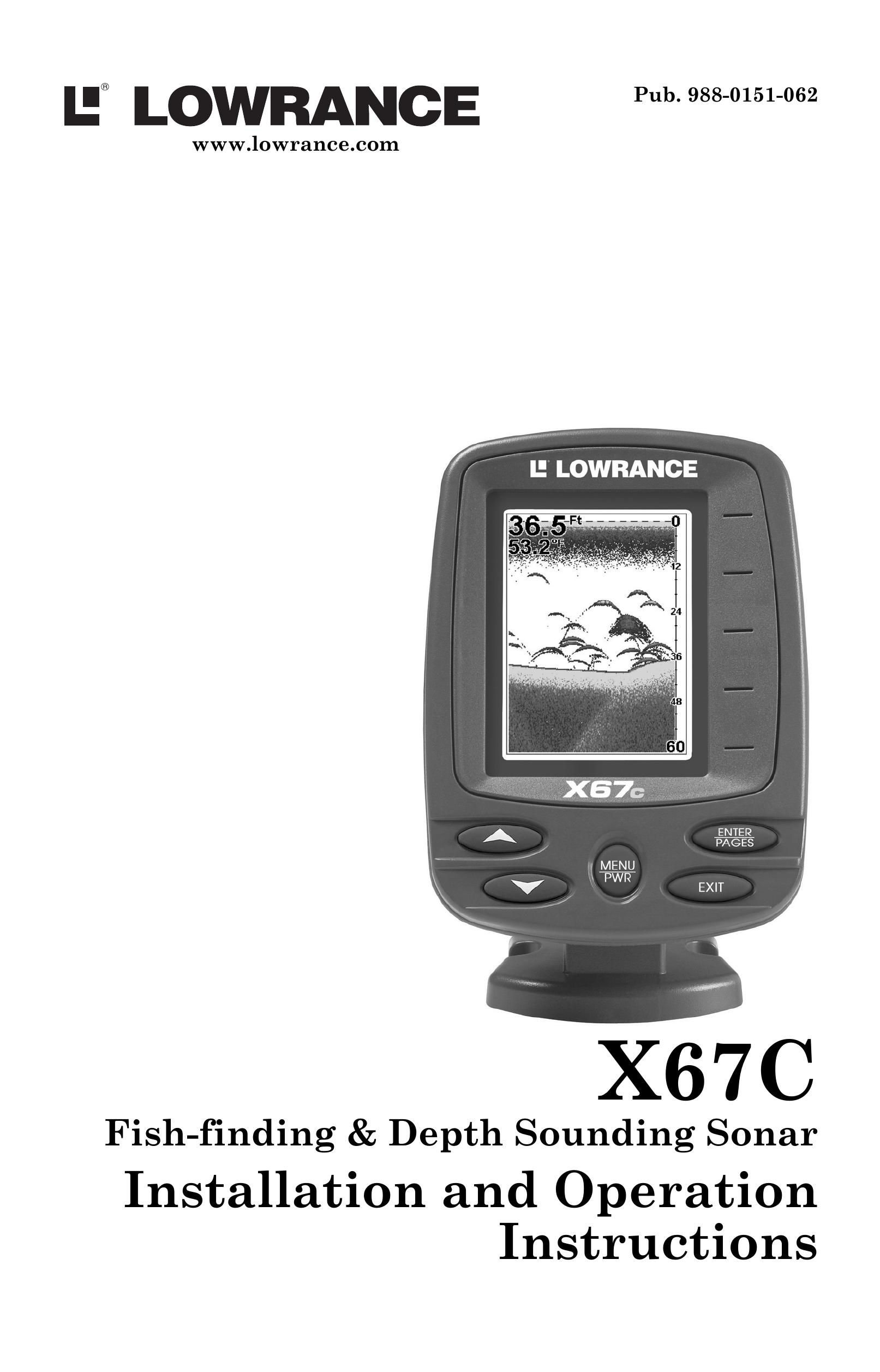 Lowrance electronic X67C SONAR User Manual