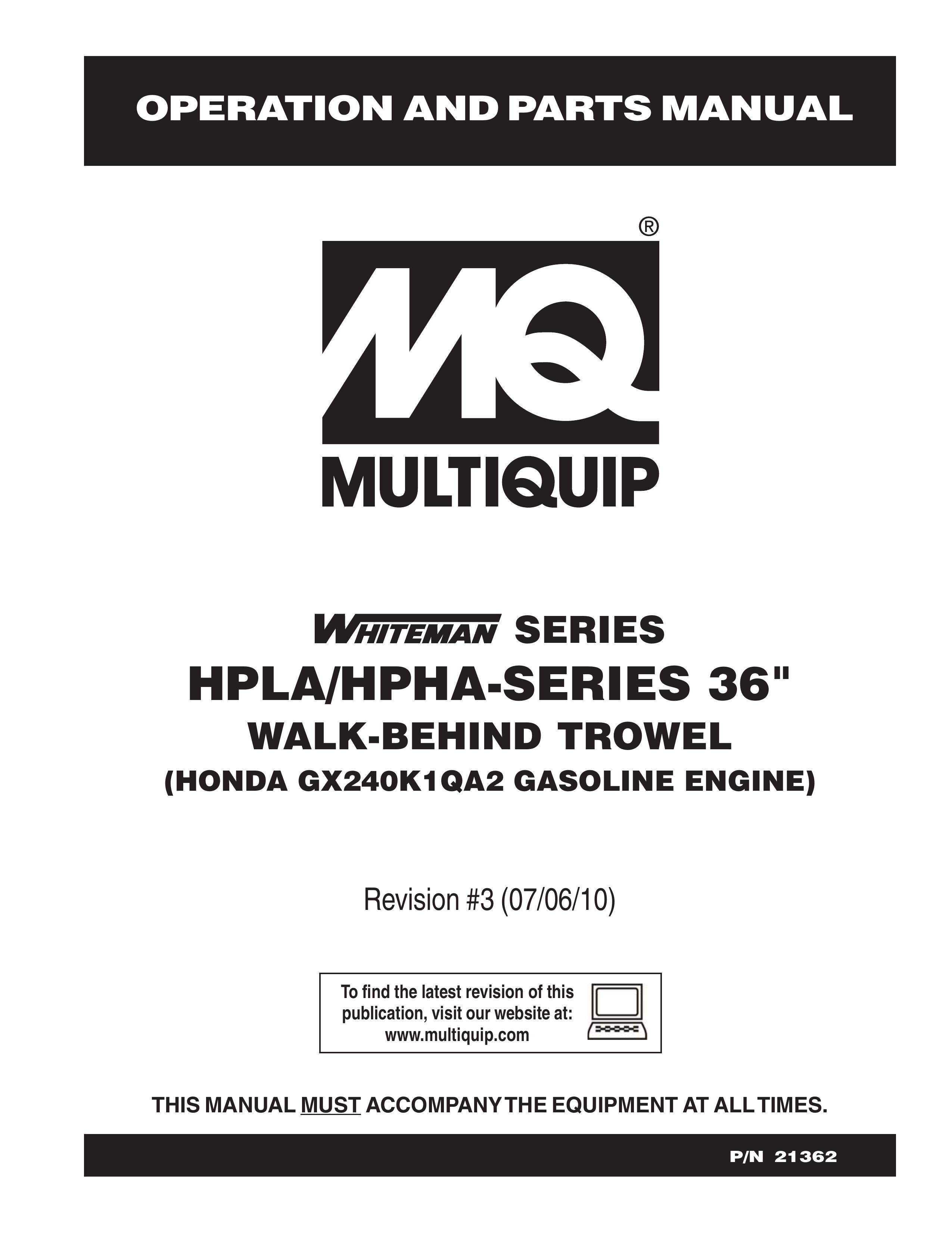 Multiquip 21362 SONAR User Manual
