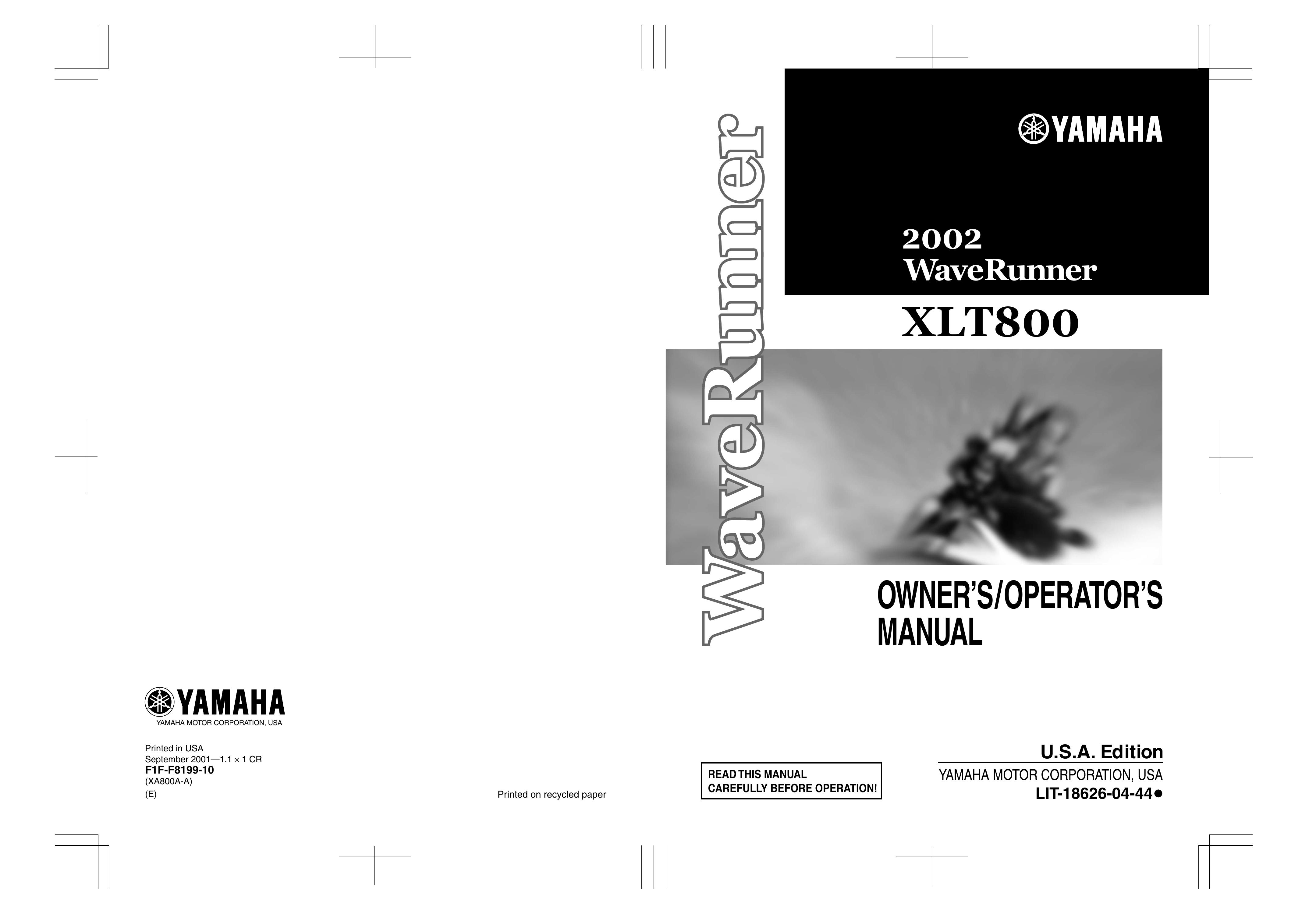 Yamaha XLT800 Waterskis User Manual