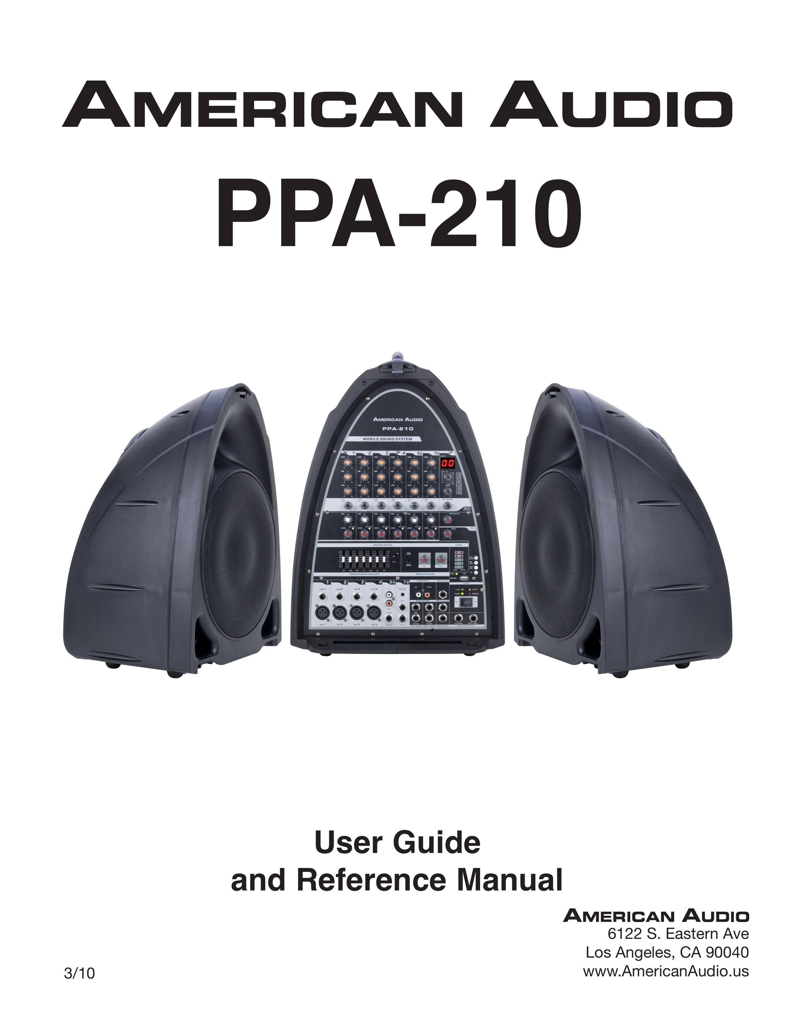 American Audio PPA-210 DJ Equipment User Manual