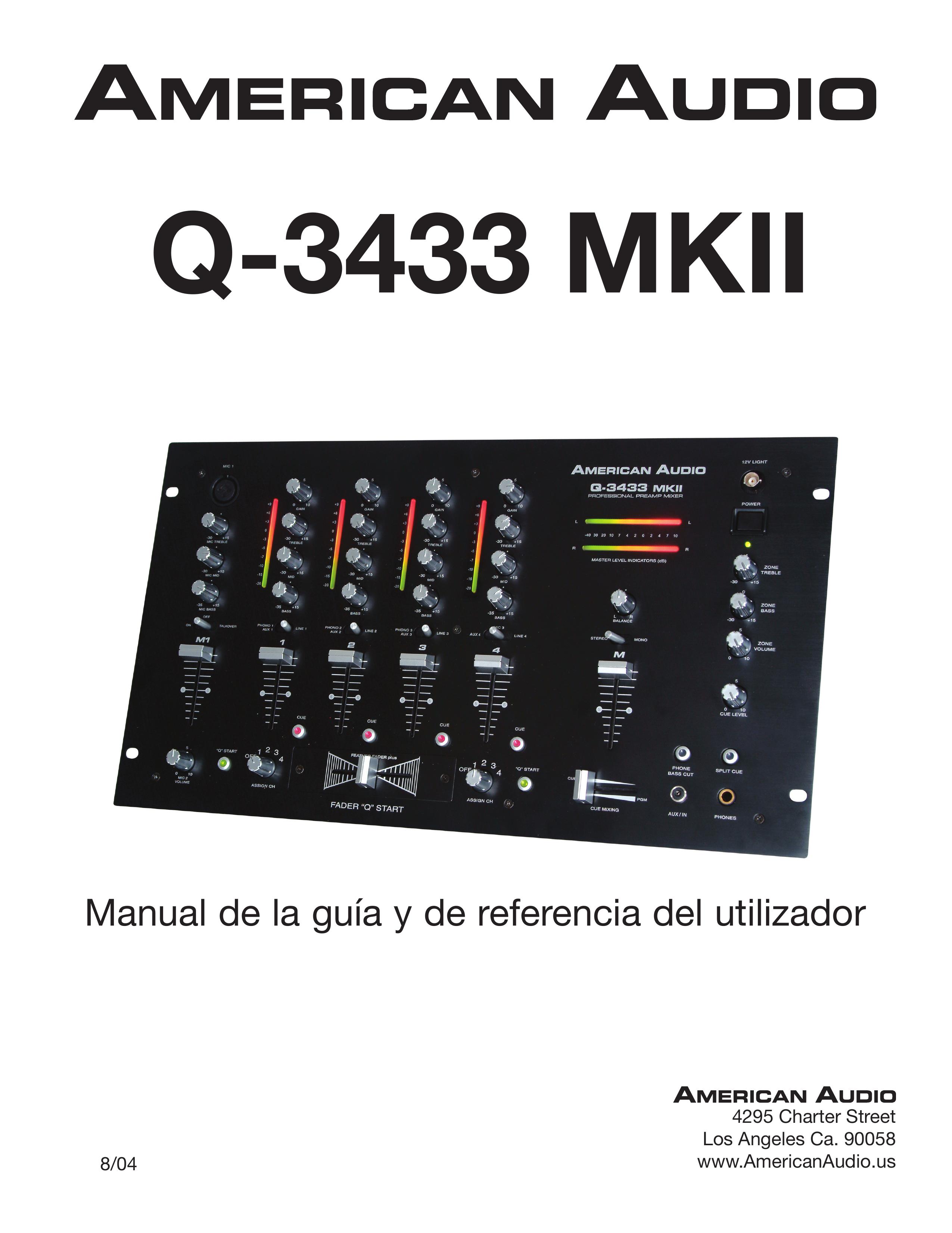 American Audio Q-3433 MKII DJ Equipment User Manual