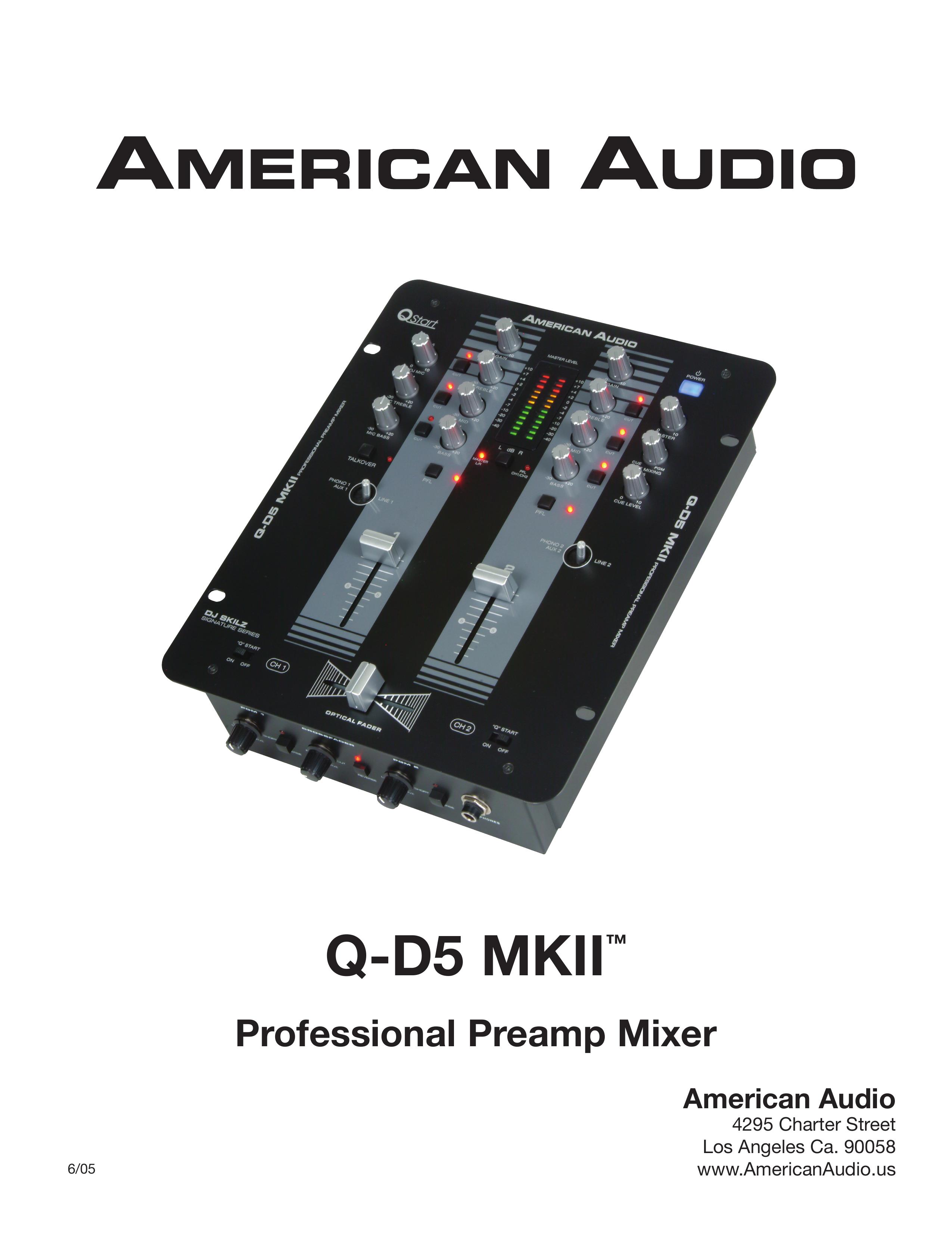 American Audio Q-D5 DJ Equipment User Manual