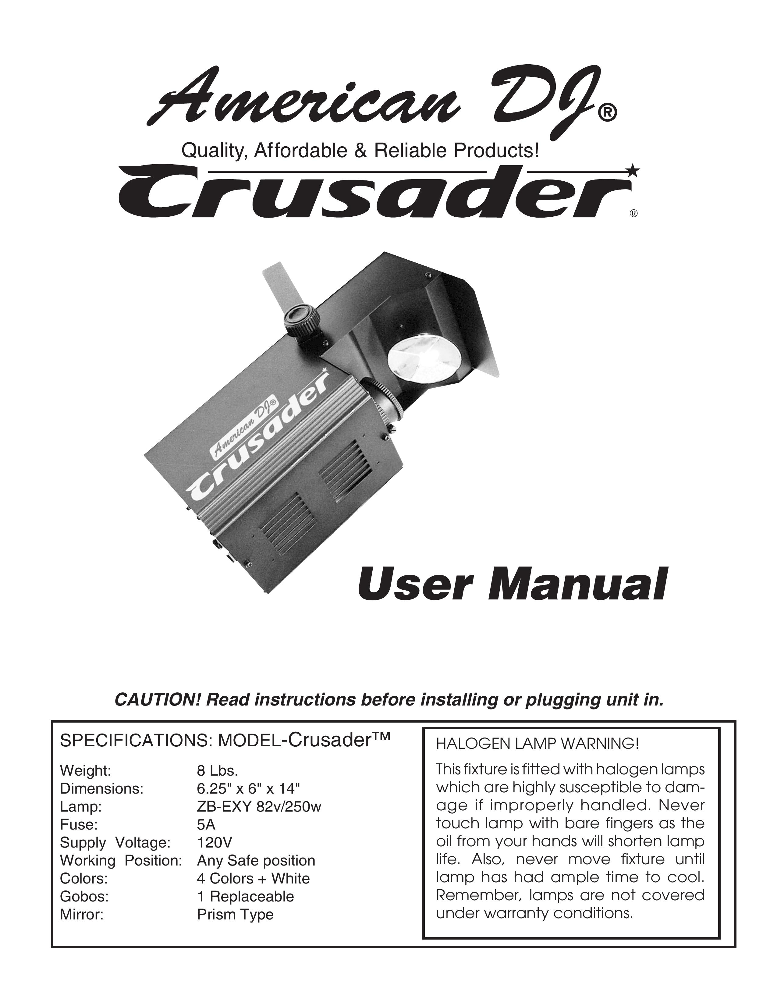 American DJ Crusader DJ Equipment User Manual
