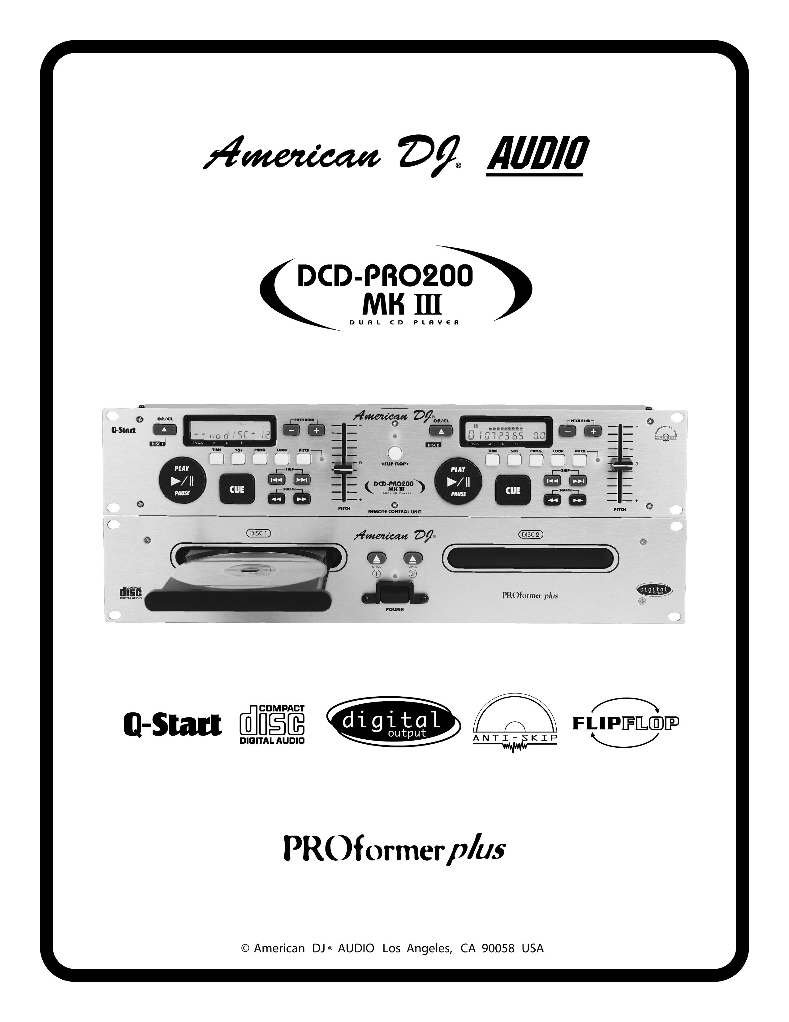 American DJ DCD-PRO200MKIII DJ Equipment User Manual