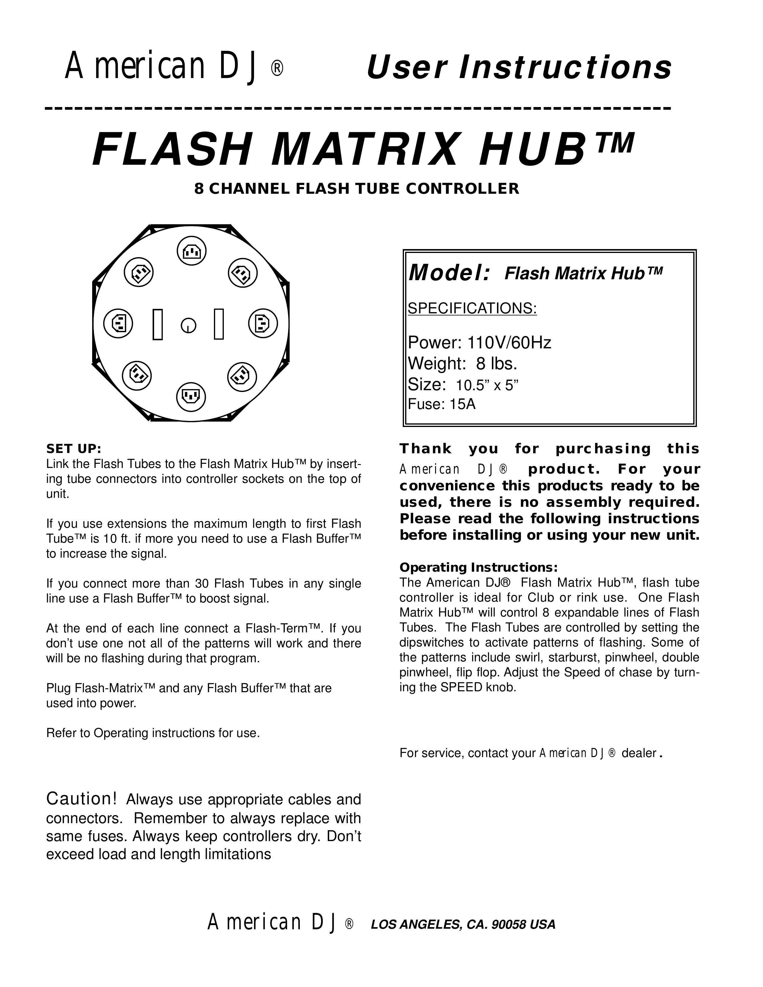 American DJ Flash Matrix Hub DJ Equipment User Manual