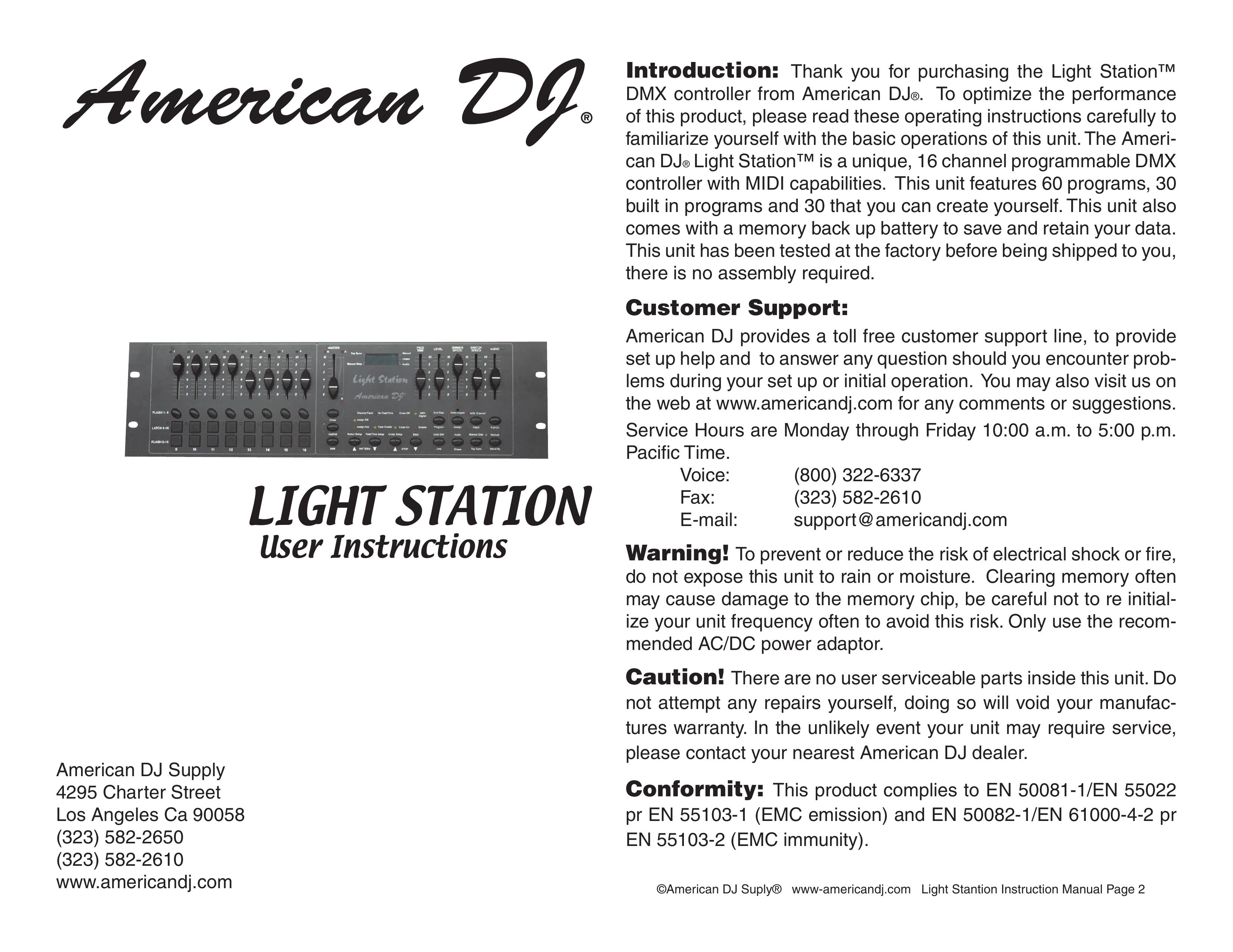American DJ Light Station DJ Equipment User Manual