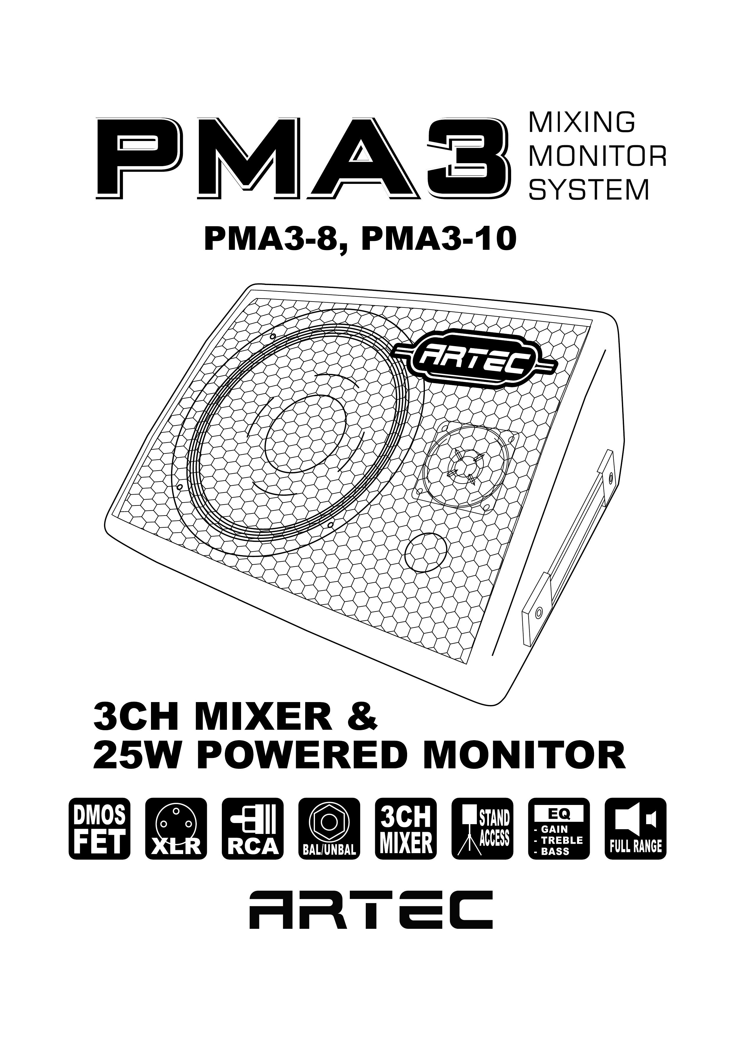 Artech USA PMA3-10 DJ Equipment User Manual