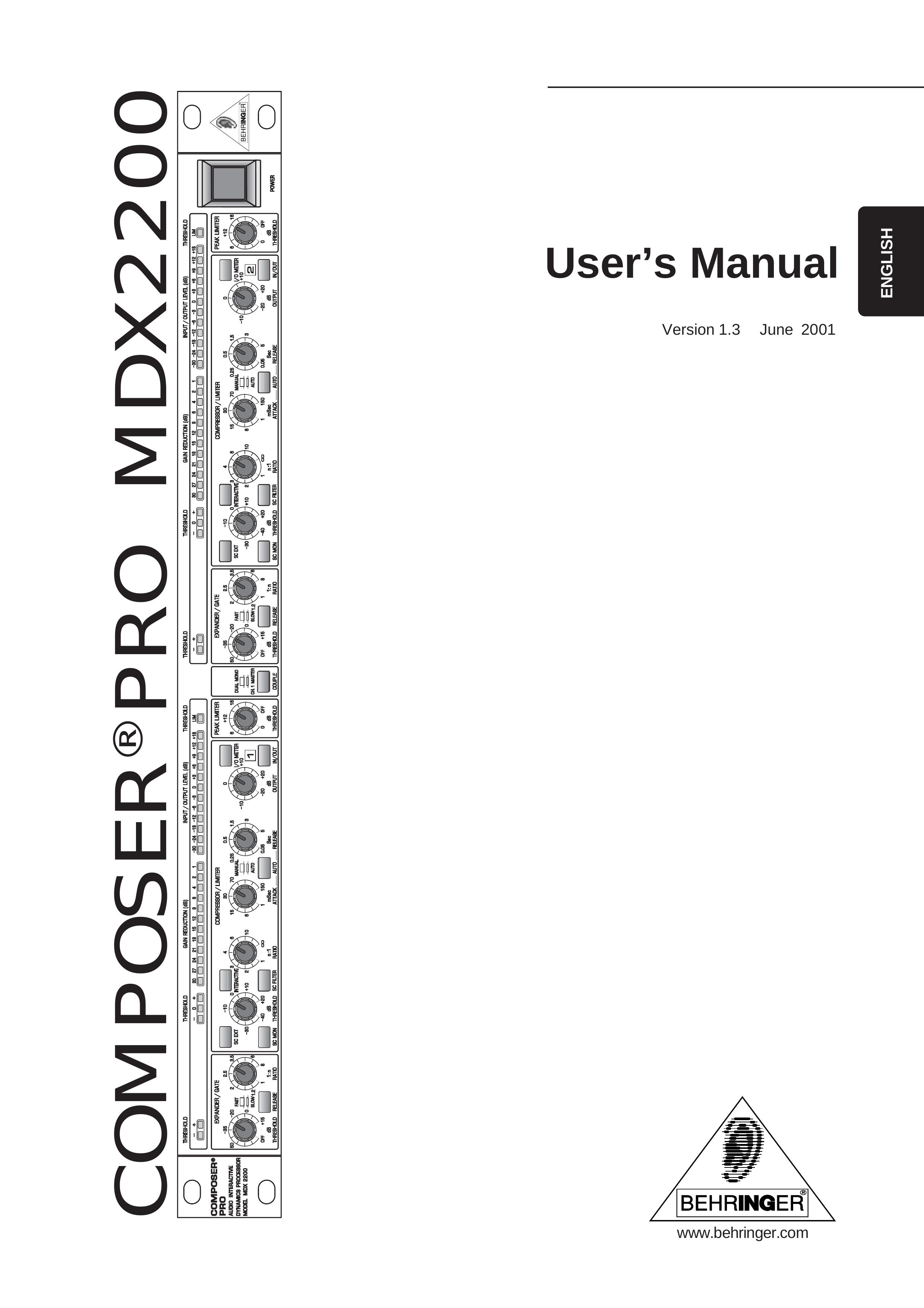 Behringer MDX2200 DJ Equipment User Manual