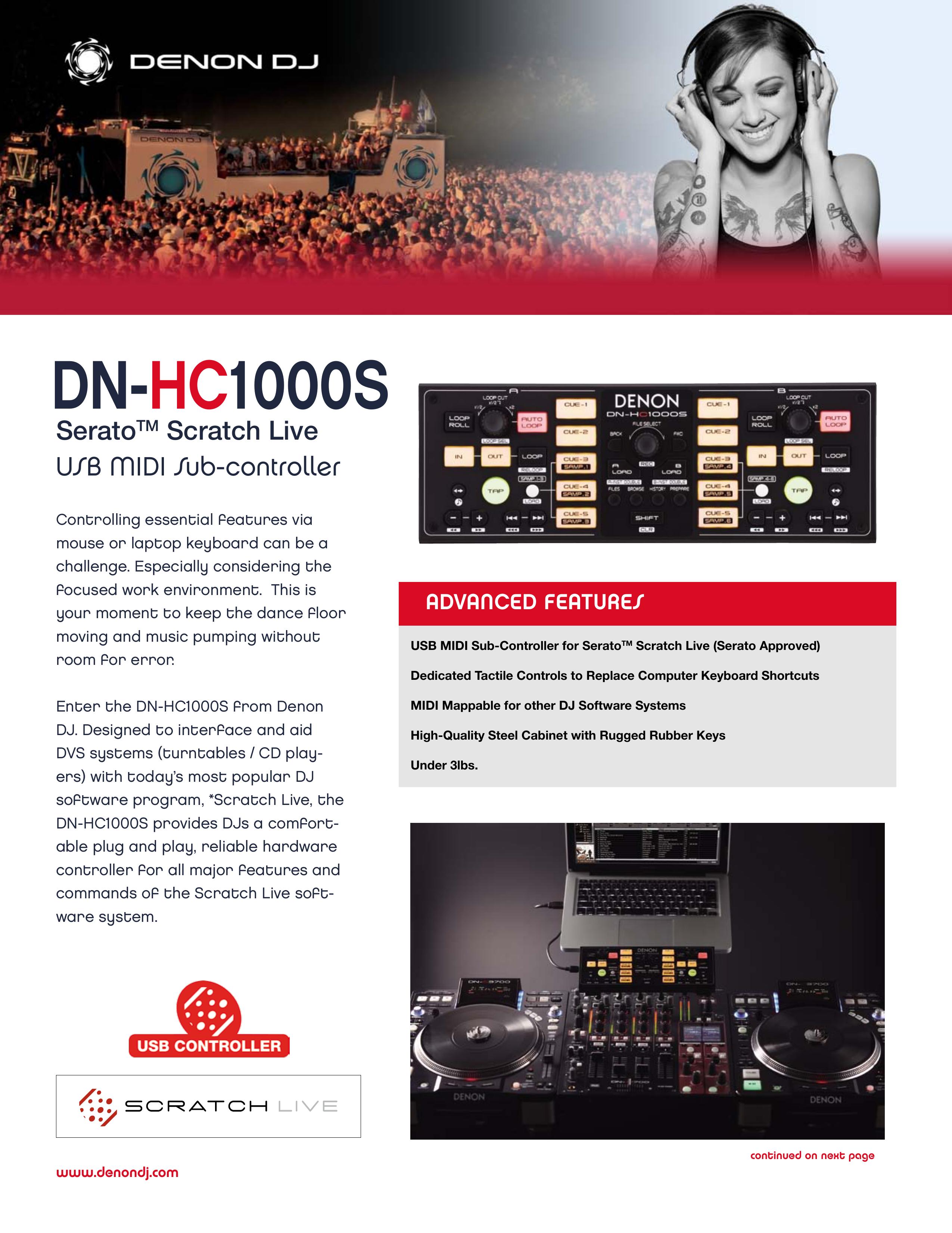Denon DJ DN-HC1000S DJ Equipment User Manual