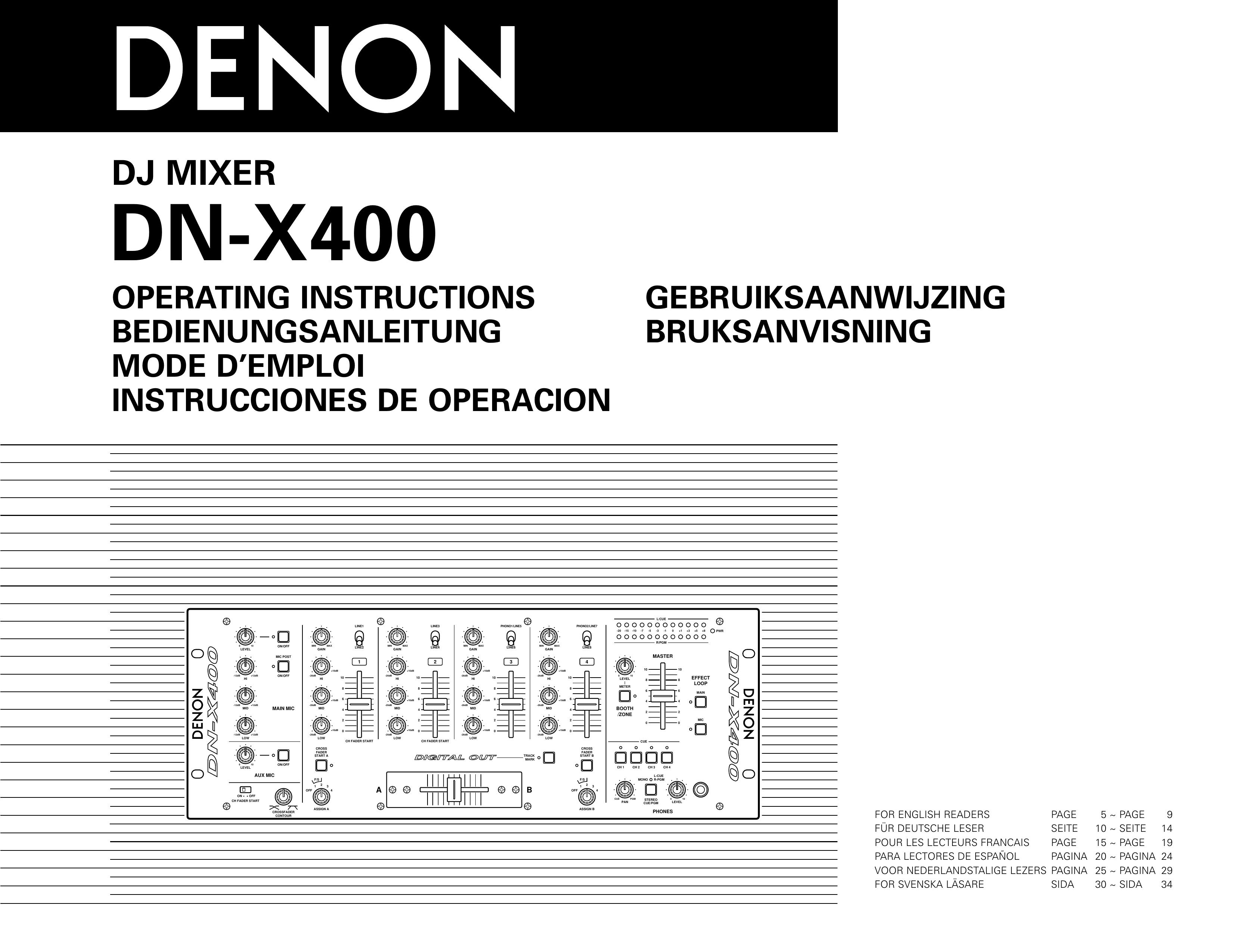 Denon DJ DN-X400 DJ Equipment User Manual
