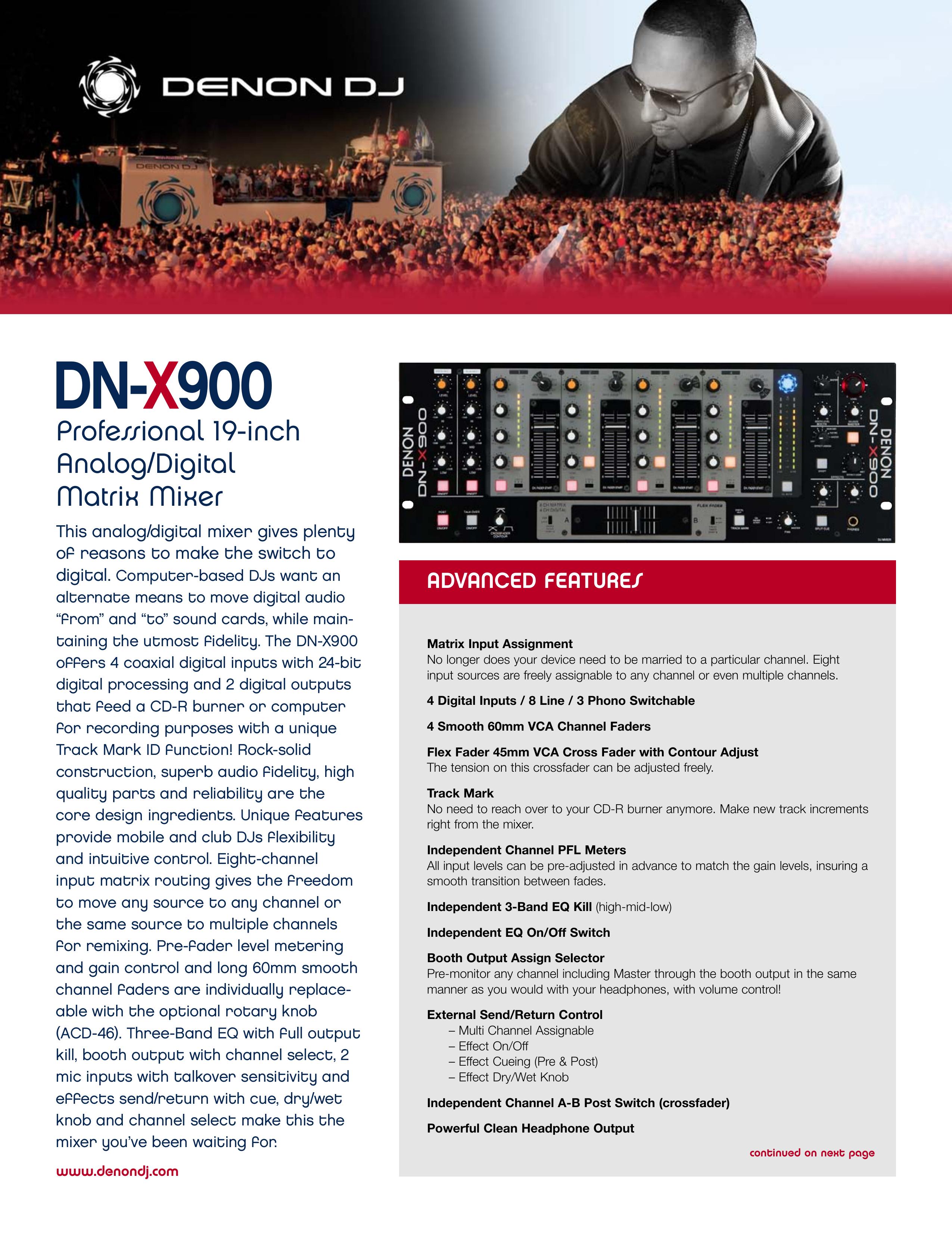 Denon DJ DN-X900 DJ Equipment User Manual