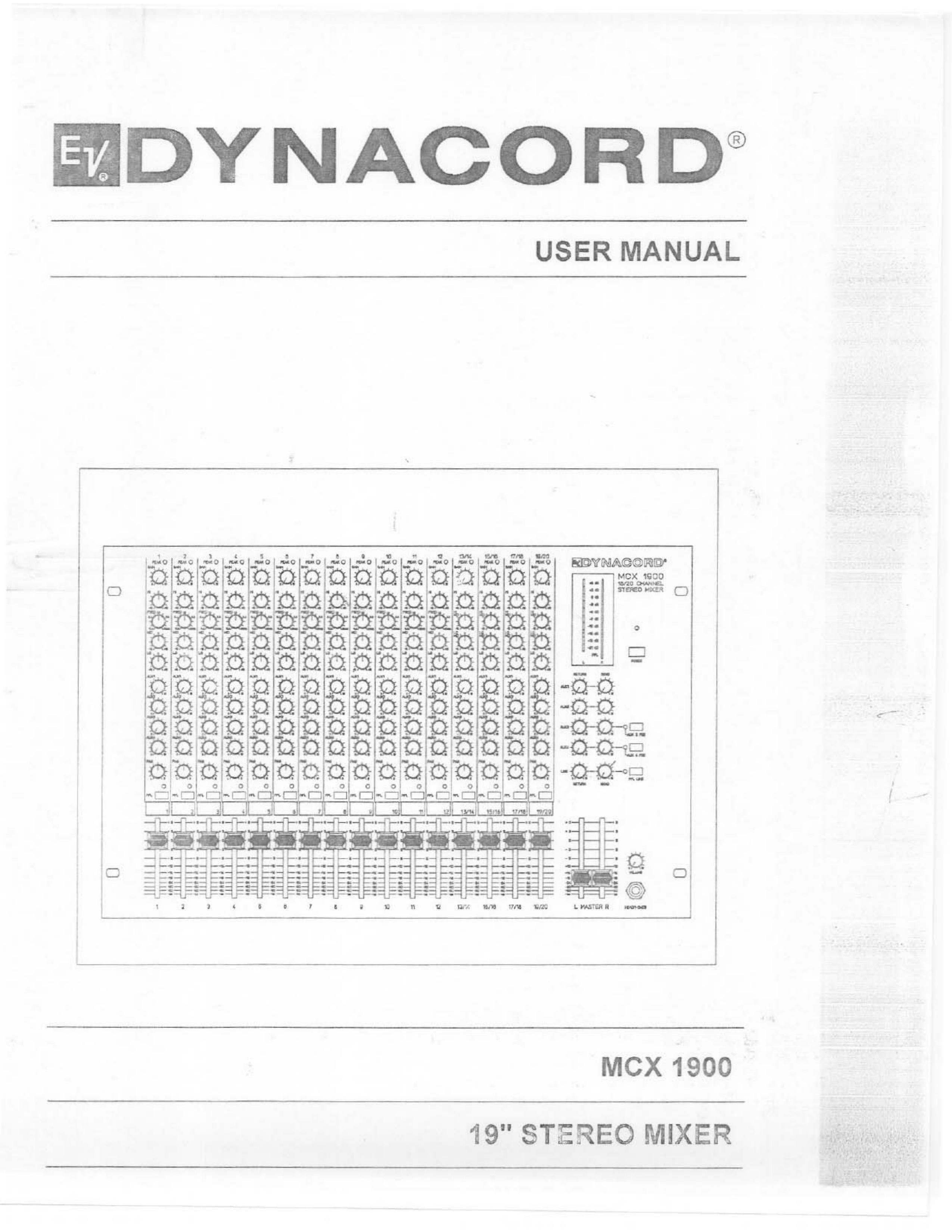 Electro-Voice MCX 1900 DJ Equipment User Manual