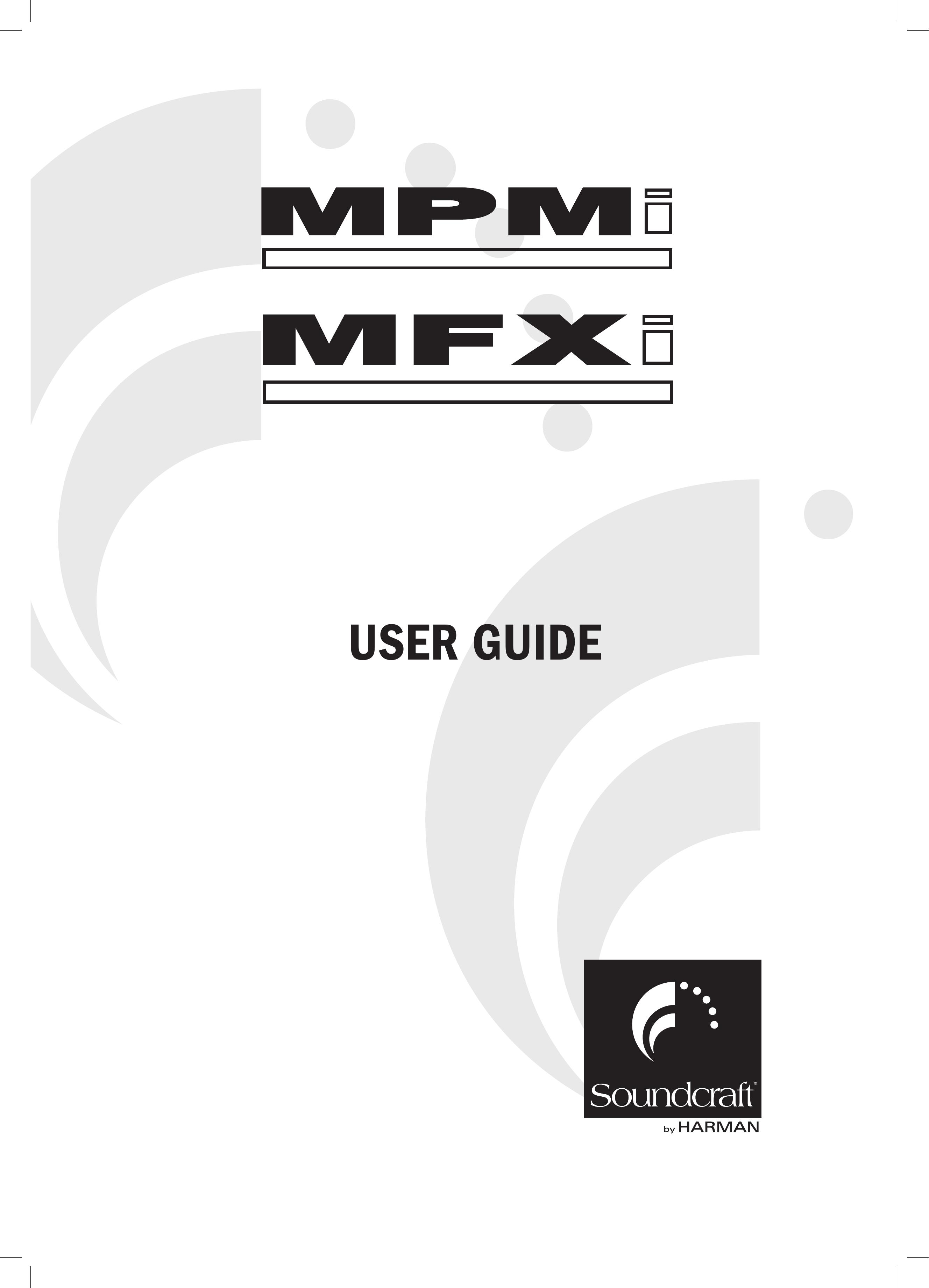 Harman MFXI DJ Equipment User Manual